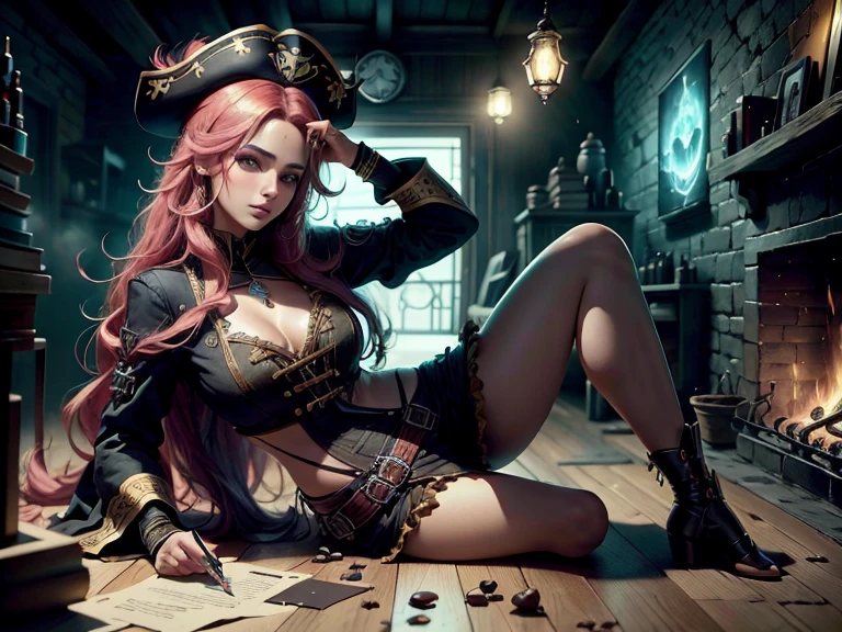 Original, full body photo looking at the camera, papel de parede muito detalhado, very detailed illustrations, (1 menina) , corpo feminino perfeito, olhos bonitos, (rosto delicado) , (seductiveexpression) , olhos, impacto,
Pirate hat, traje de pirata1.5, pirata, navio pirata, red-lips, por baixo1.2, quadris largos, volta1.3, luvas pretas,
(pele brilhante) , (best ilumination) , (detalhe super-complexo) , Unidade 4K, (CG super-detalhado: 1.2) , (8k: 1.2), octane rendering
Dynamic, Flutuante, brilhante, pintura original de League of Legends, Wide viewing angle: 2,
Pureerosface_v1