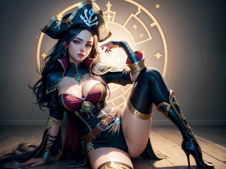 Original, full body photo looking at the camera, papel de parede muito detalhado, very detailed illustrations, (1 ) , corpo feminino perfeito, olhos bonitos, (rosto delicado) , (seductiveexpression) , olhos, impacto,
Pirate hat, traje de pirata1.5, pirata, navio pirata, red-lips, por baixo1.2, quadris largos, volta1.3, luvas pretas,
(pele brilhante) , (best ilumination) , (detalhe super-complexo) , Unidade 4K, (CG super-detalhado: 1.2) , (8k: 1.2), octane rendering
Dynamic, Flutuante, brilhante, pintura original de League of Legends, Wide viewing angle: 2,
Pureerosface_v1