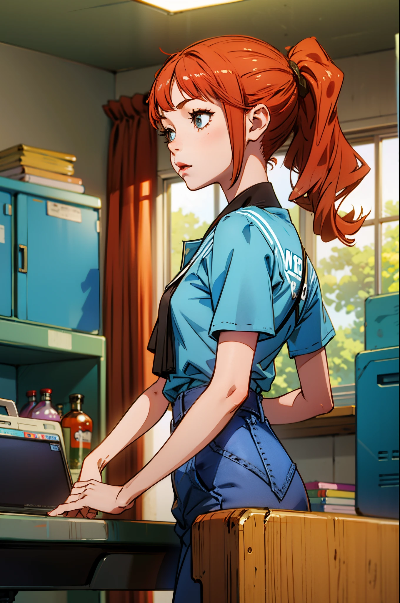 ponytail girl junior high school student