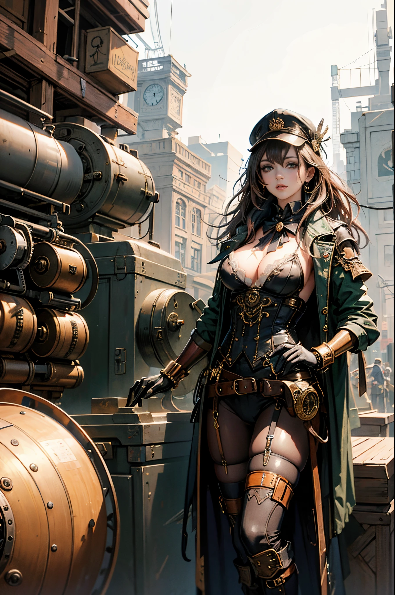 A Beautyful girl in steampunk Lingerie --auto