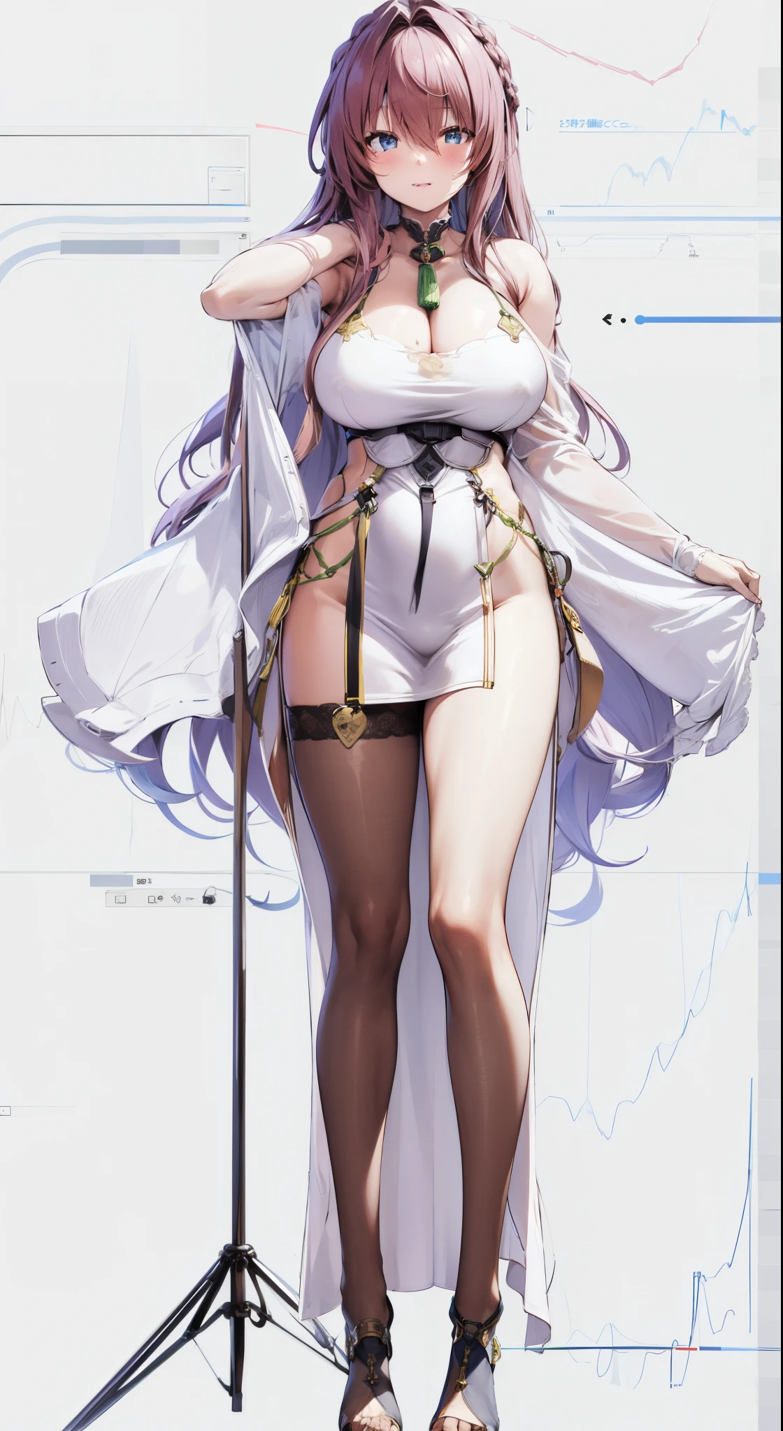 ornate hair,age wife,Bigchest,Real-time 2D images
