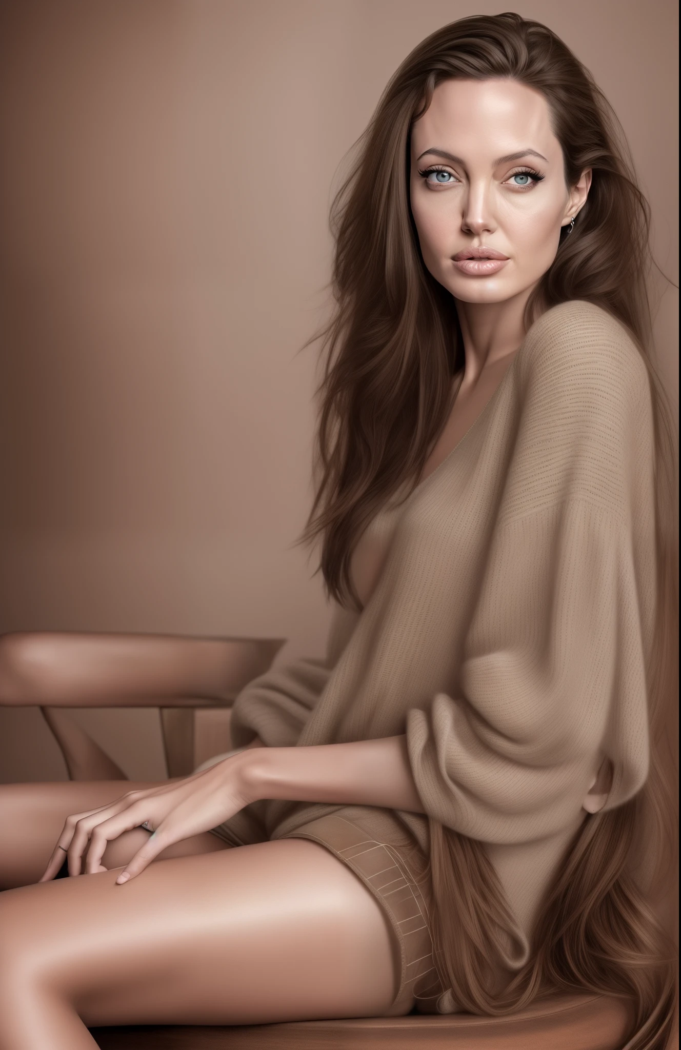 Photorealistic photo of 18 years old Angelina Jolie. Young look, 18 years old look. 32k, UHD, fashion, portrait photography, photo --auto --s2