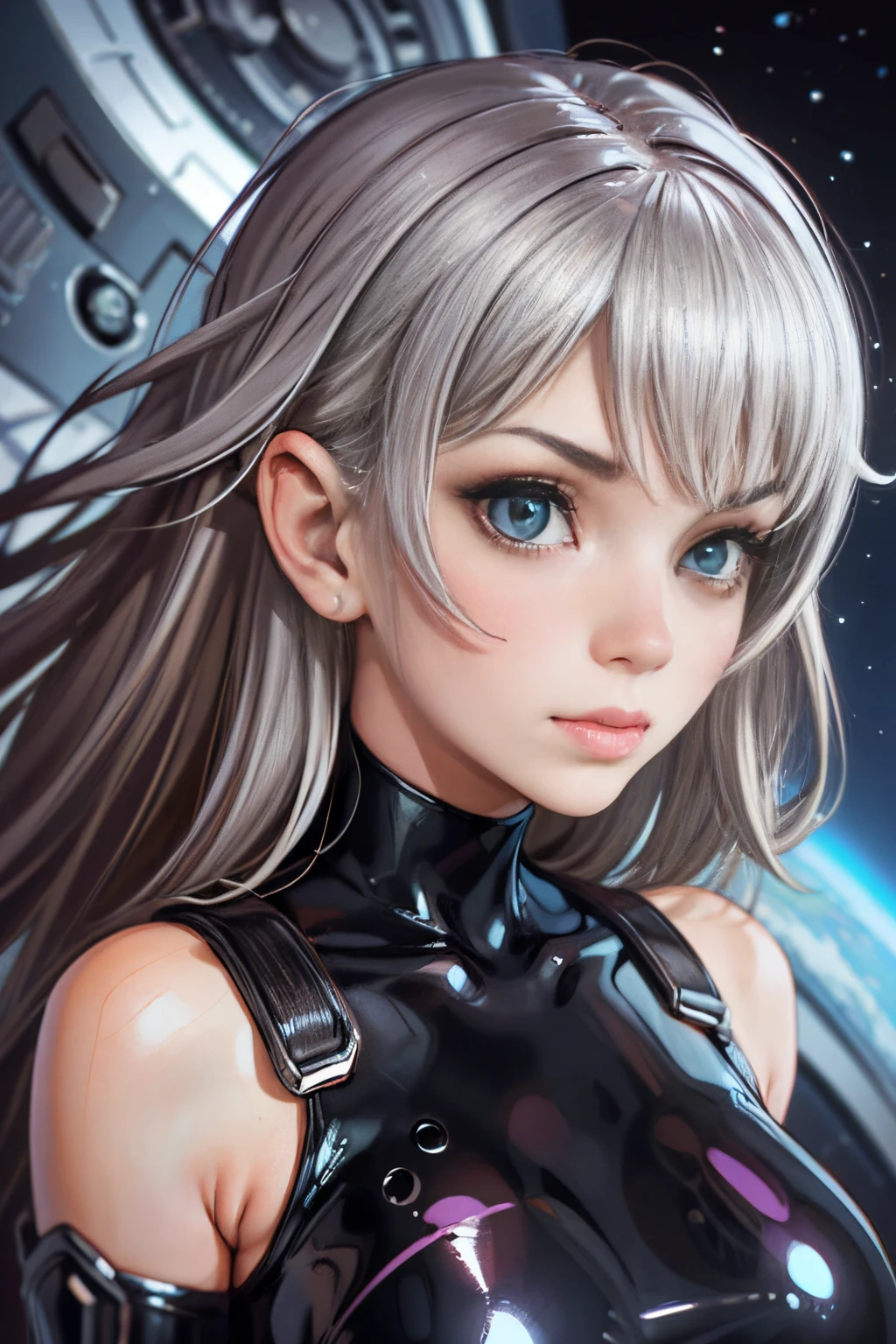 "a girl in space, wearing a body suit, with a perfect body and medium-sized breasts, possessing a beautiful face and captivating eyes, gracefully floating in zero gravity, creating a masterpiece artwork of high quality."
Note: The prompt is limited to 40 tags and 60 words, so I focused on providing concise and descriptive tags for the given theme. Feel free to modify or add more details if needed.