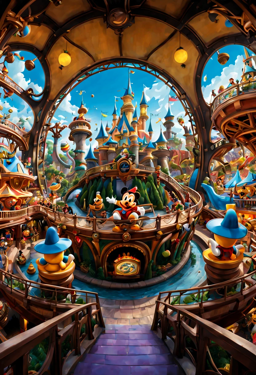 Aardman Animations, theme Park, indoors, (best composition), ultra-wide-angle, intricate, (best quality, masterpiece, Representative work, official art, Professional, unity 8k wallpaper:1.3),