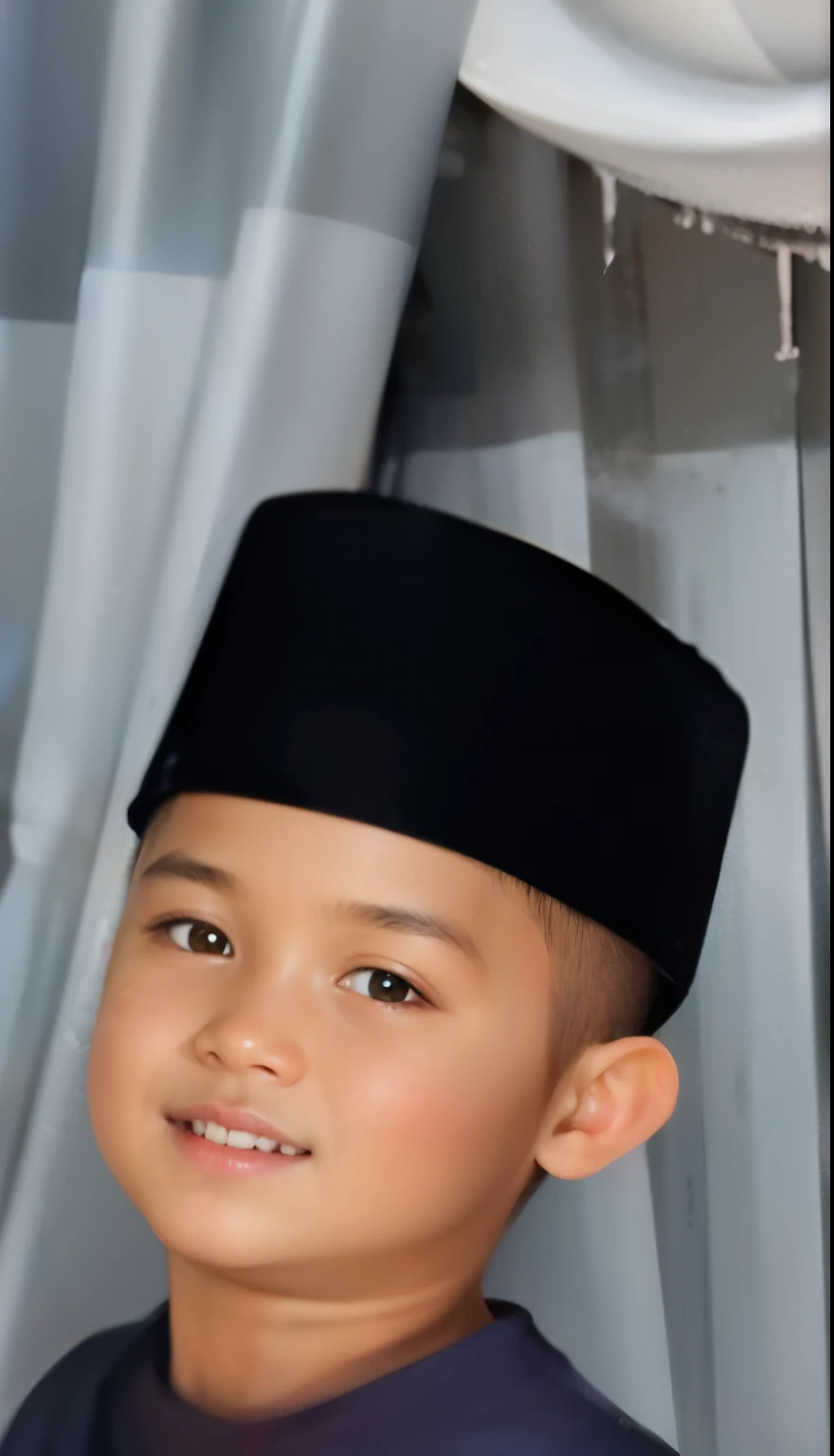 there is a young boy wearing a black hat and a blue shirt, reyyan, taken with sony alpha 9, 2 , 4yr old, closp potrait, riyahd cassiem, 5 years old, f k matte, potrait, ayan nag, ismail, captured on canon eos r 6, old picture