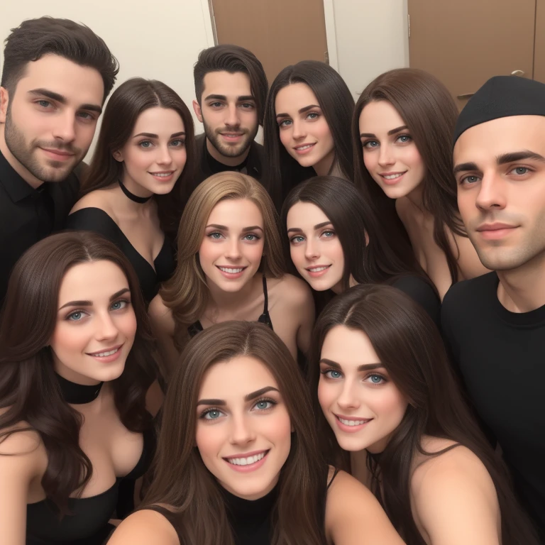 a group of young beautiful people with Jewish men and women