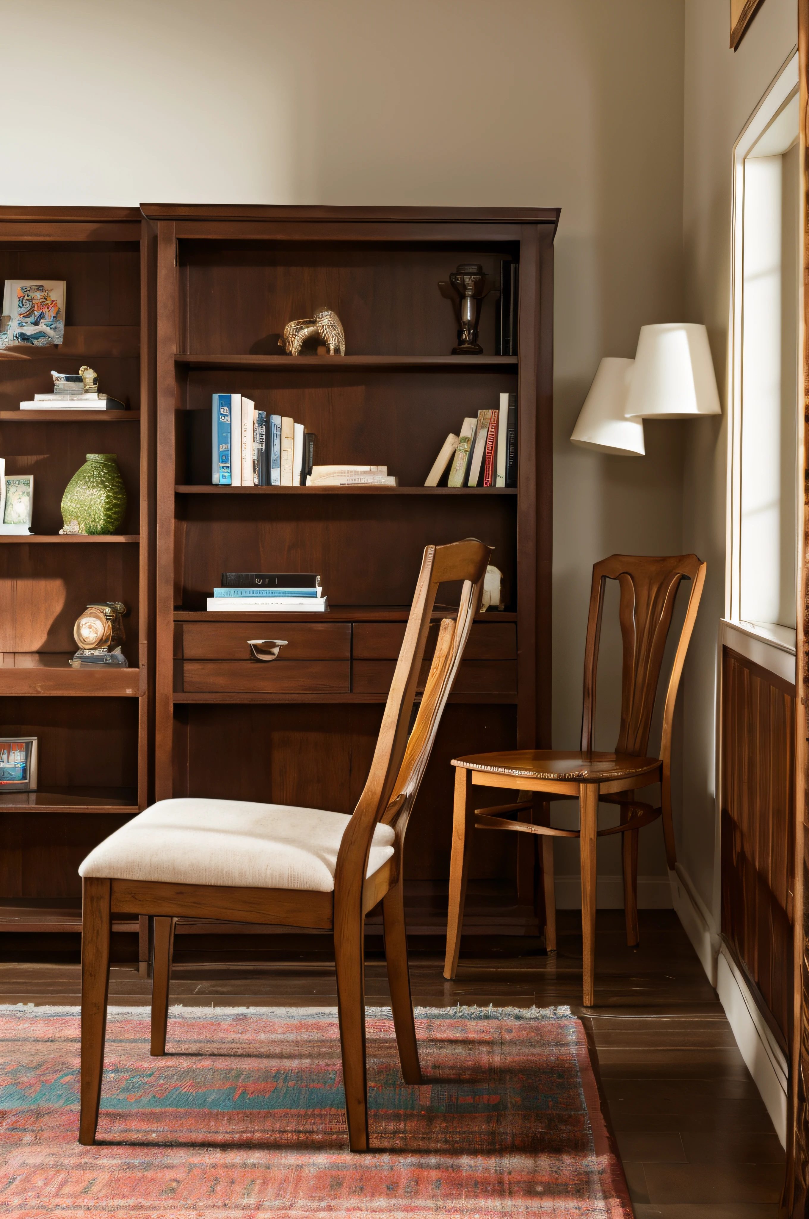 bookcase a chair femele A smile