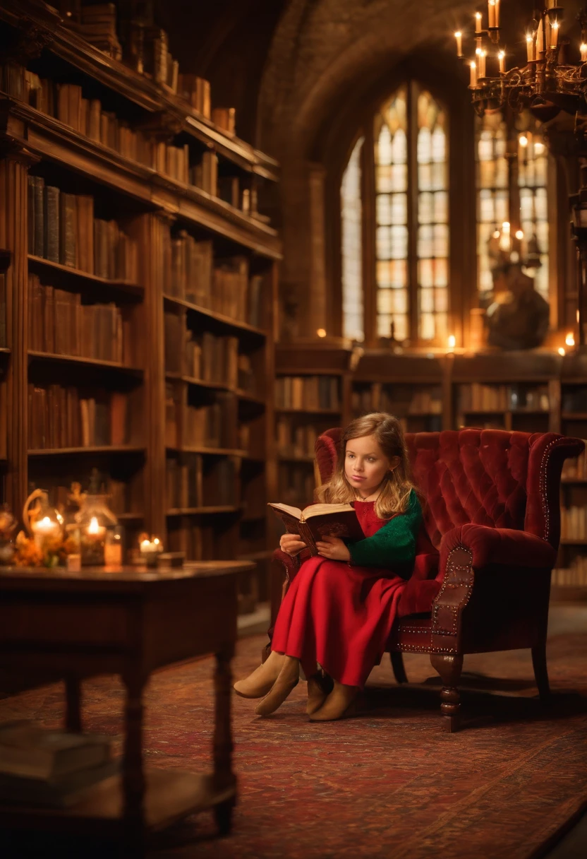 A photo of me hosting a magical storytelling session for children in a charming library, surrounded by towering bookshelves and eager young faces.,original,Portrayed by JK Rowling herself, female