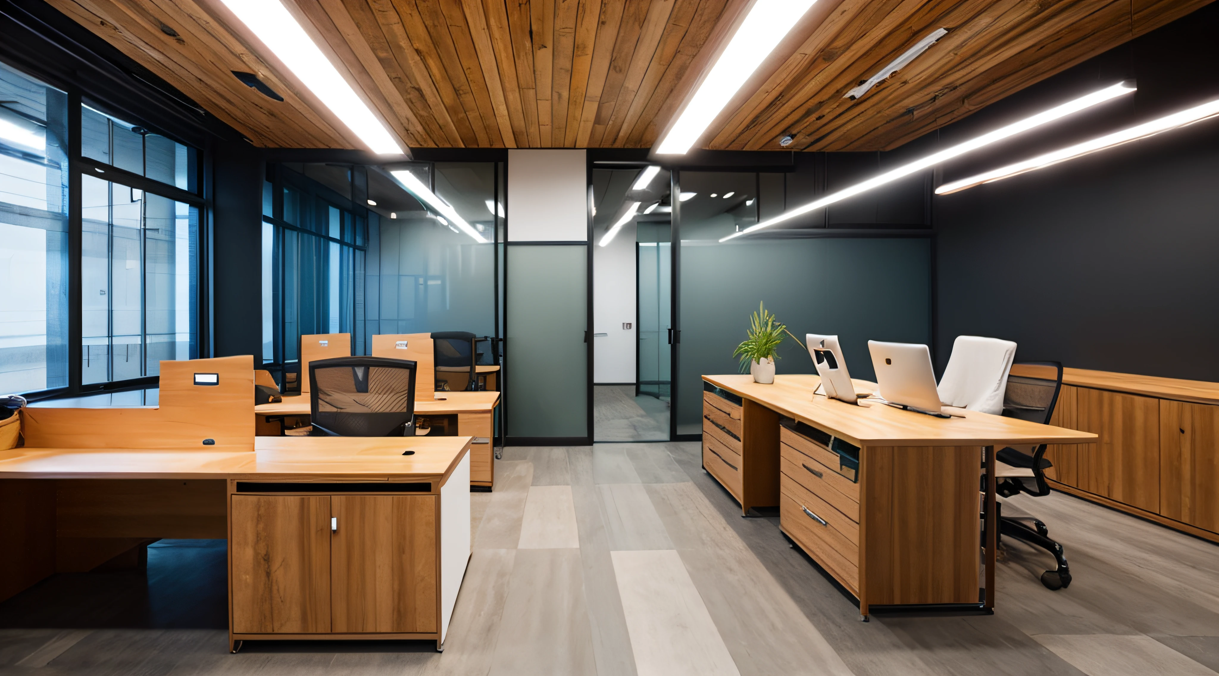 designer office　woodenhor