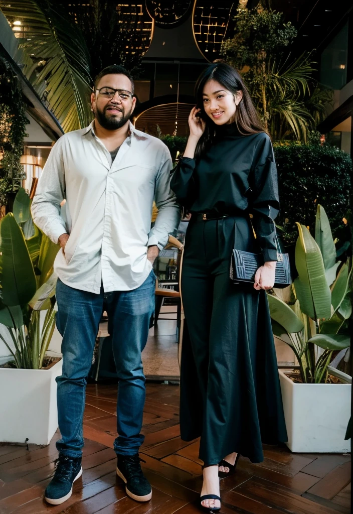 Couple standing in hotel