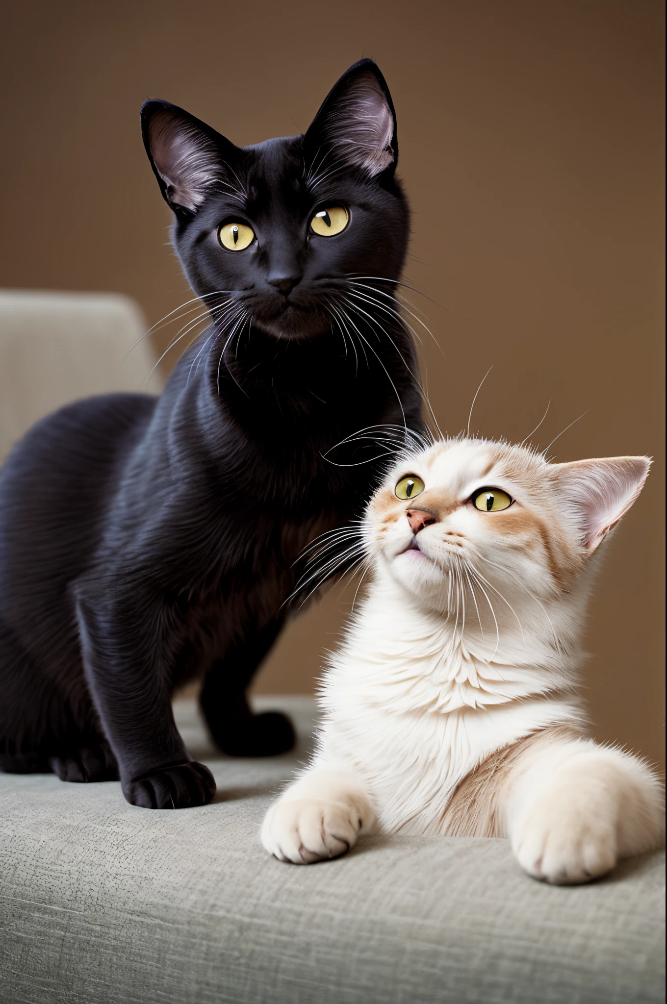 Criar imagem disney de um gato preto com a lingua de fora