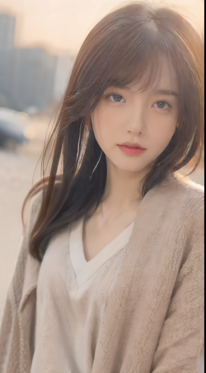 （tmasterpiece，best qualtiy：1.2），（RAW photos，realisticlying，realisticlying：1.3），（8K，A high resolution，hyper-detailing：1.2），1girl，（Perfect anatomy），（Focus on the face，looking at viewert），（Detailed eyebrows，realistic beautiful eyes，realistic glossy skin，Beautiful handsome face in detail：1.2），（Slender，little breast：1.3），By bangs，（realistic movie lighting，detail shaded，hight contrast：1.2），The upper part of the body，exteriors