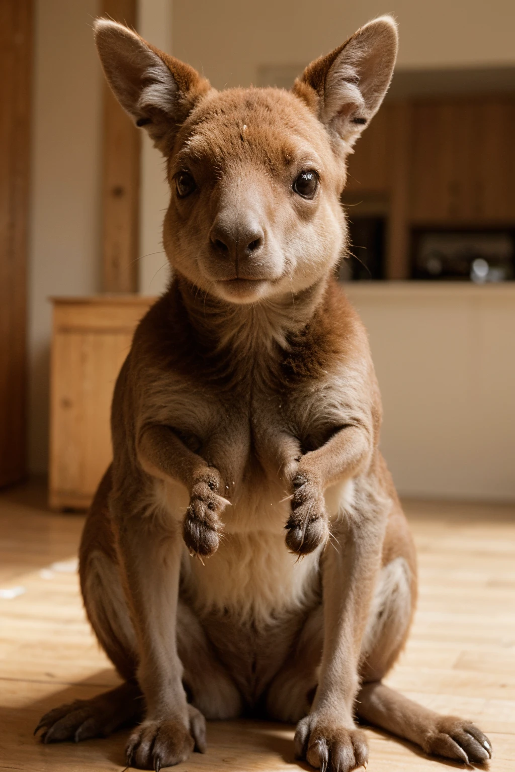 A cute kangaroo,There is a sense of technology,Generate various emoticons