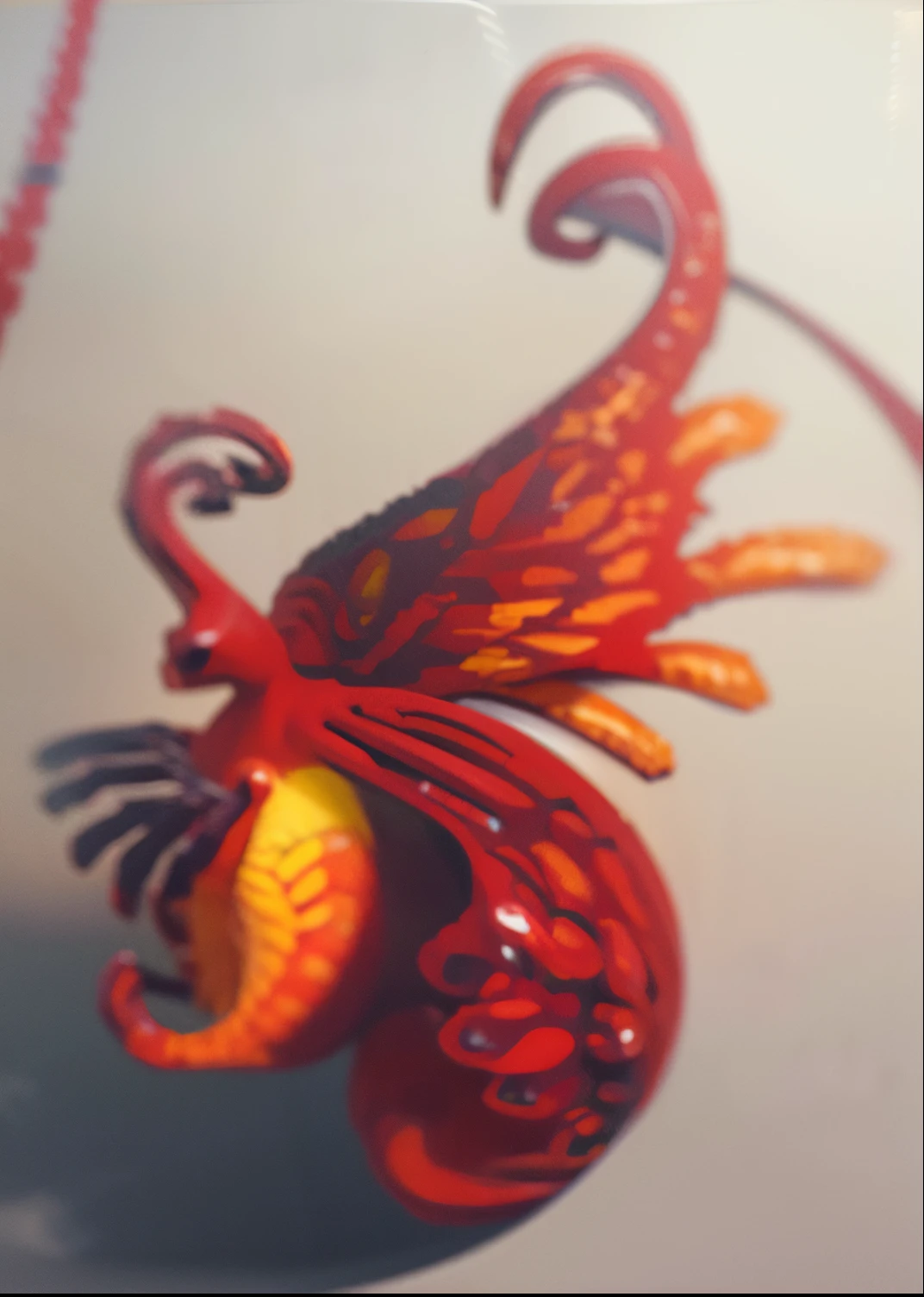 a close up of a jacket with a red and yellow butterfly on it, a phoenix, close-up view, close - up view, closeup view, phoenix-inspired, upper body close - up, medium closeup shot, closeup of arms, zoomed out shot, close up details, butterfly embroidery, broad detail, closeup - view, upper body close up, closeup photo, redraw art to be 4k quality, best quality, Ultra High Resolution, Ultra Clear, Sharp Focus