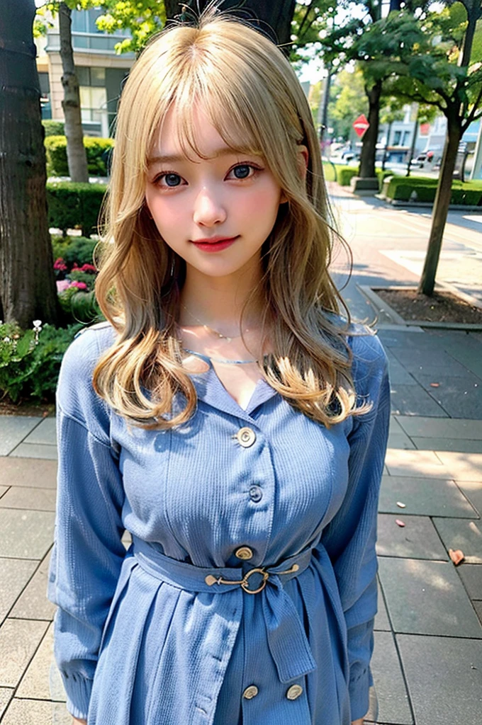 (8K, Raw photo:1.2)Detailed face and eyes,Best Quality, 超A high resolution, Highly detailed ,intricate detailes ,masutepiece ,Cute Girl , Soft cinematic light, Hyper-detailing,Sharp Focus, High quality, Blonde hair, bob cuts, tits out,denim dress, Spread your legs apart, pantiy,