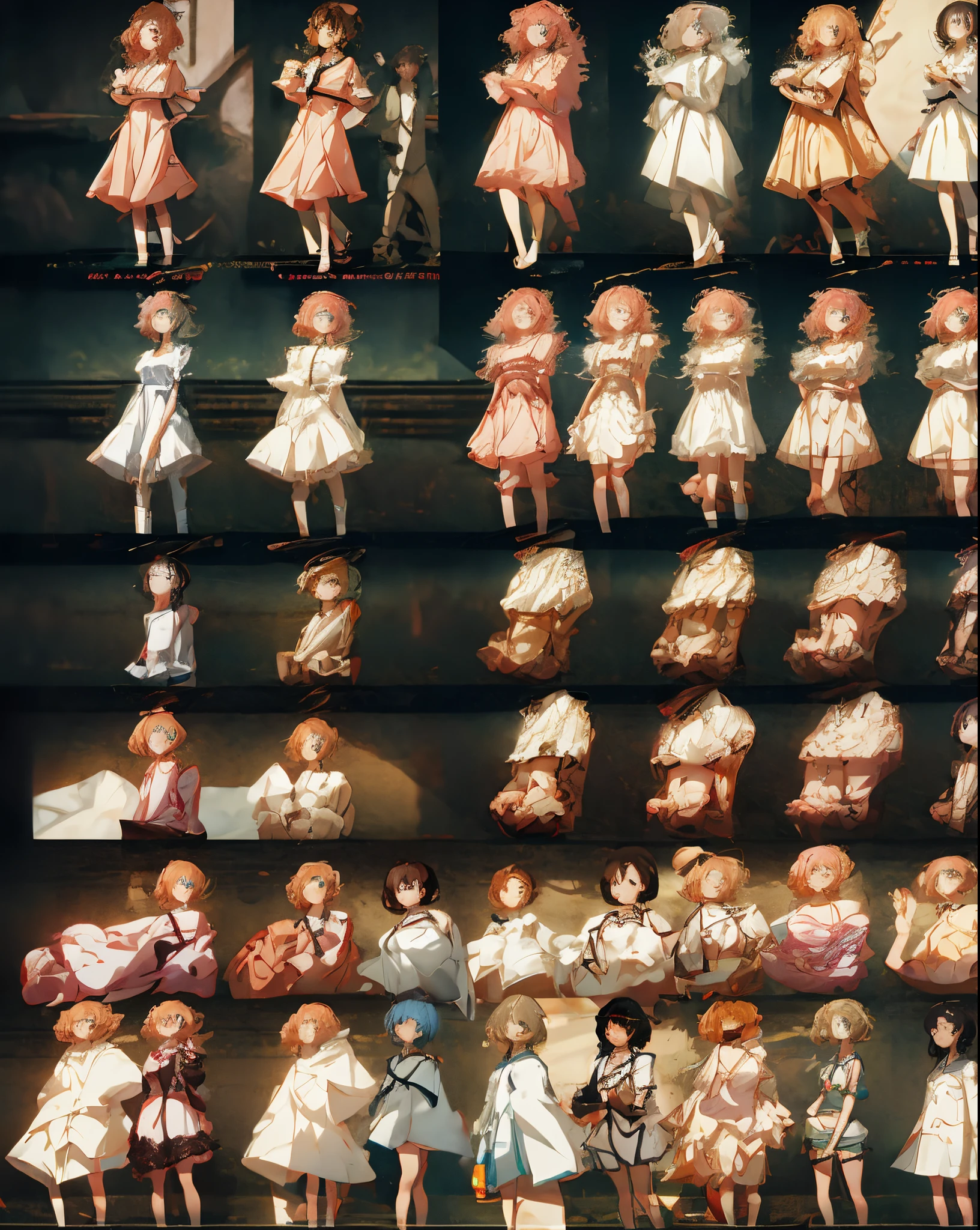 Transparent lingerie anime girl