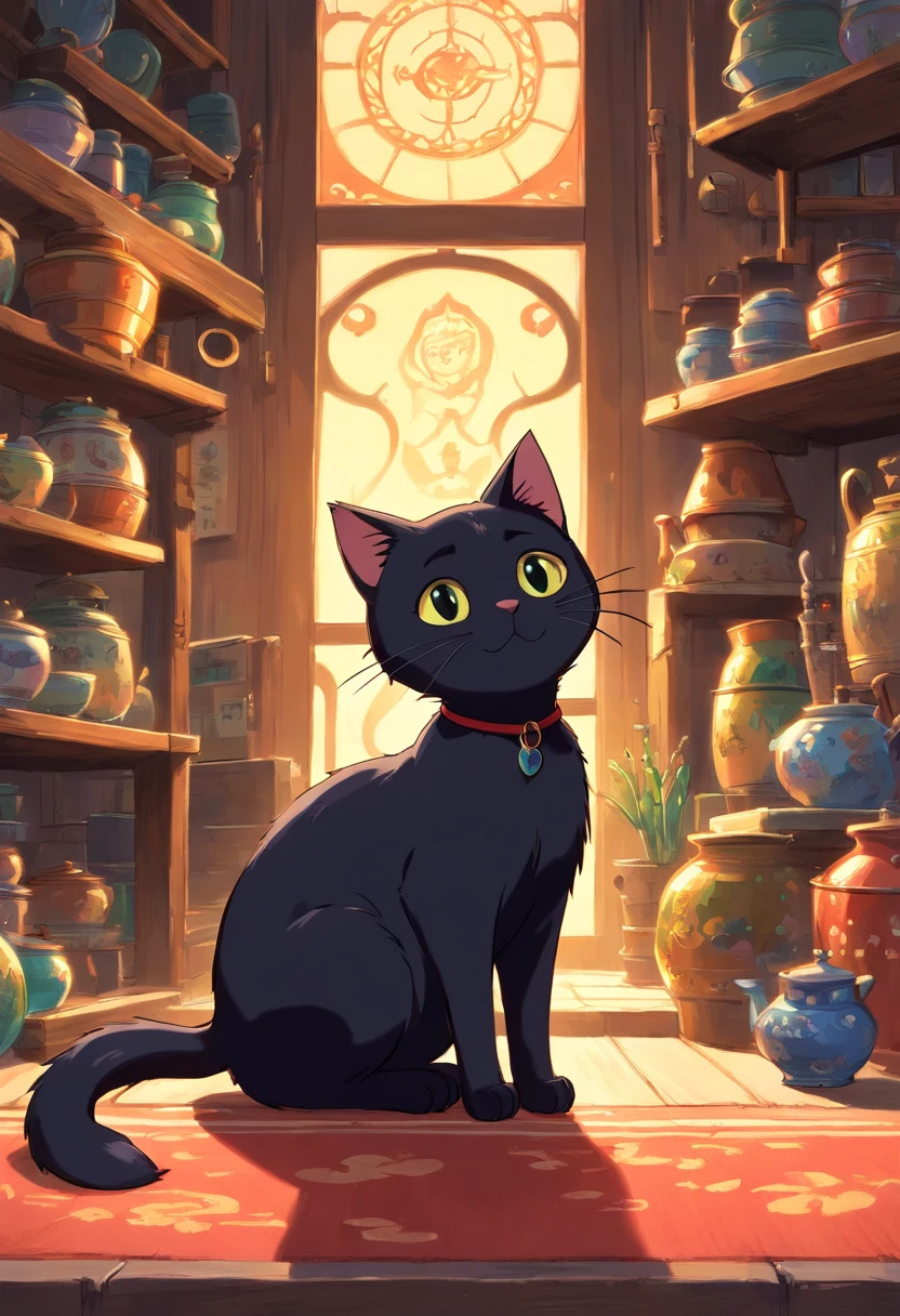 Cute black cat