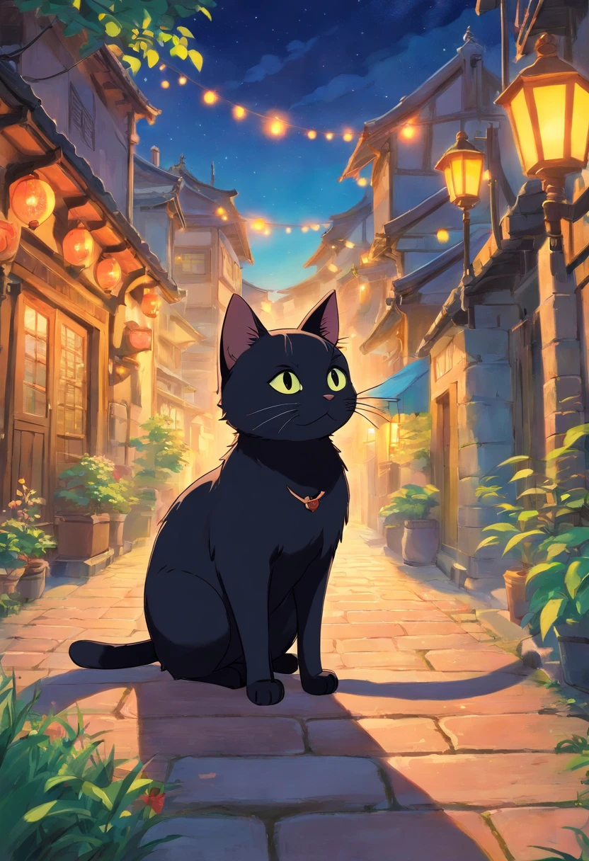 Cute black cat