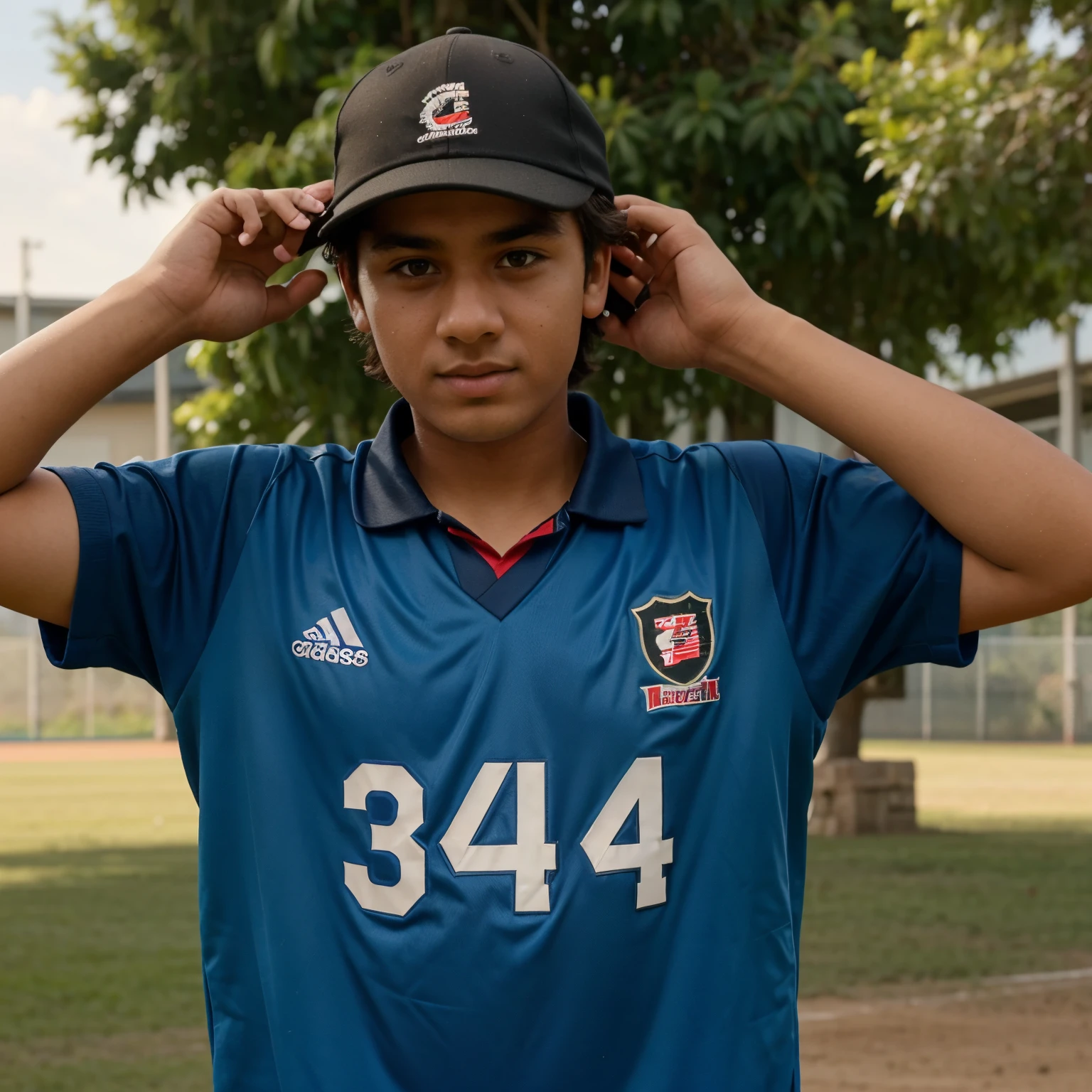 A 14 year old boy with cricket team name is Harshit and jersey number is 18