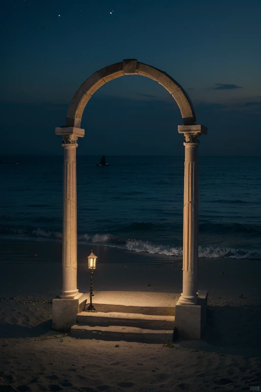 (best quality,4k,8k,highres,masterpiece:1.2),ultra-detailed,(realistic,photorealistic,photo-realistic:1.37),clear sky,night,stars,white stairs to heaven,sea side,arch with red roses,candle lights,greece,landscape,romantic,ethereal,serene,moonlit,shimmering water,vibrant colors,gentle breeze,luminous stars,dreamy atmosphere,peaceful setting,flickering candlelight,tranquil beach,moonlit waves,shadowy figures,hidden beauty,whispering winds,secretive archway,enchanted moment,crimson roses,subtle reflections,endless horizon,distant dreams,lustrous moonlight,serene stillness,majestic staircase,luminous glow,splendid view,serenity and solitude,seaside retreat,ethereal ambiance,surreal scene,whirlwind of emotions,never-ending stairs,whispering secrets,wandering souls,dazzling night sky,mesmerizing beauty,heavens above,romantic night,unforgettable memories,secrets untold.