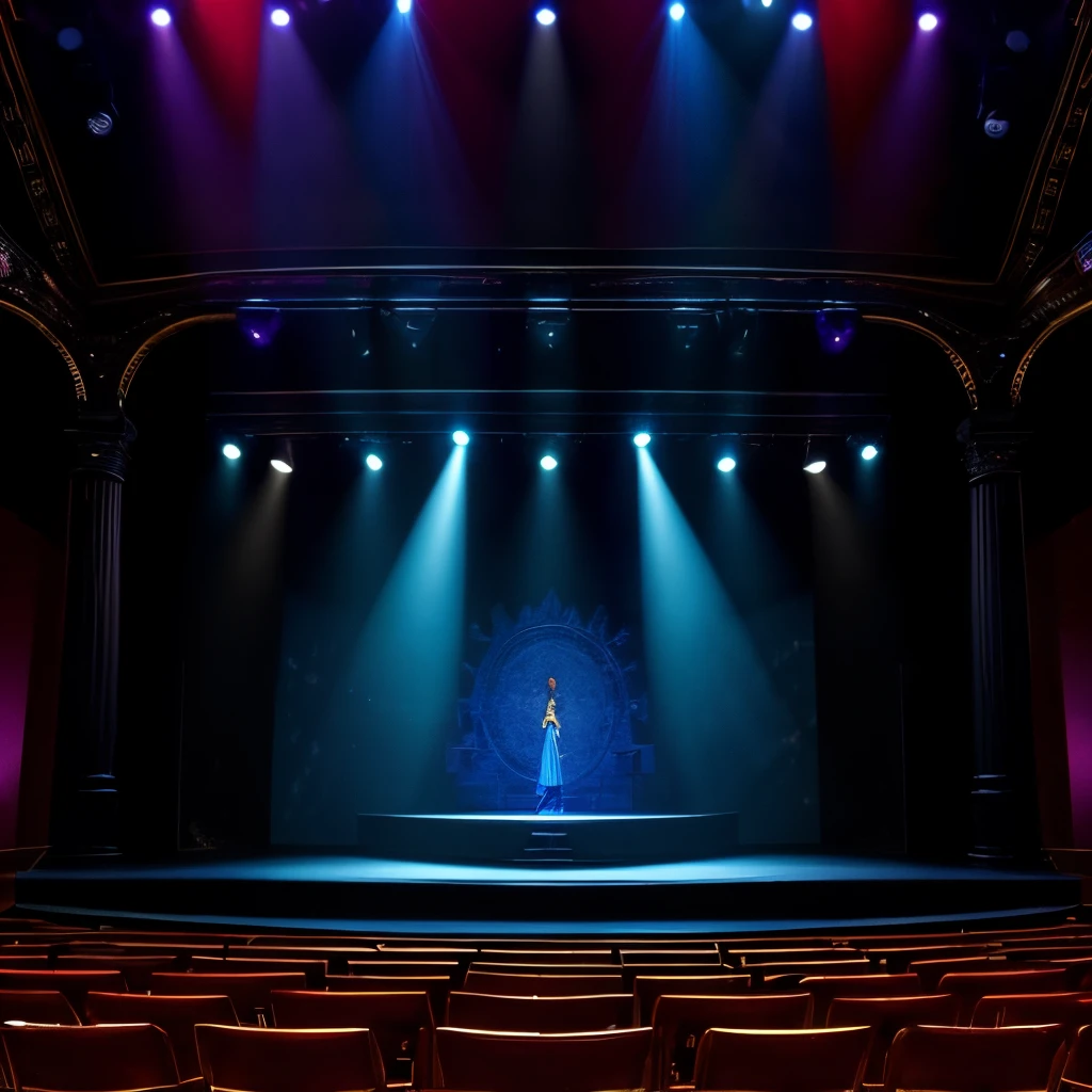 A modern stage performance with actors, vibrant costumes, dynamic movements, detailed facial expressions, dramatic lighting, artistic set design, and energetic music. The actors should have expressive eyes, expressive lips, and skilled body language. The stage should be decorated with elaborate props and background elements that enhance the theatrical atmosphere. The overall image quality should be of the best quality, with ultra-detailed visuals and sharp focus. The colors should be vivid and the lighting should create a dramatic and captivating ambiance. The art style should be a combination of realistic and concept art, creating a visually stunning and immersive experience.