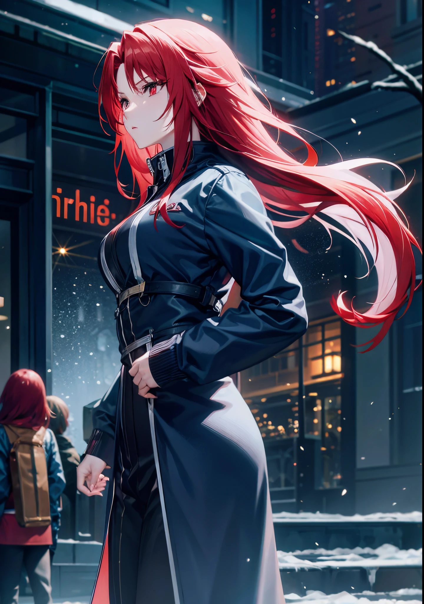 red hair,red eyes