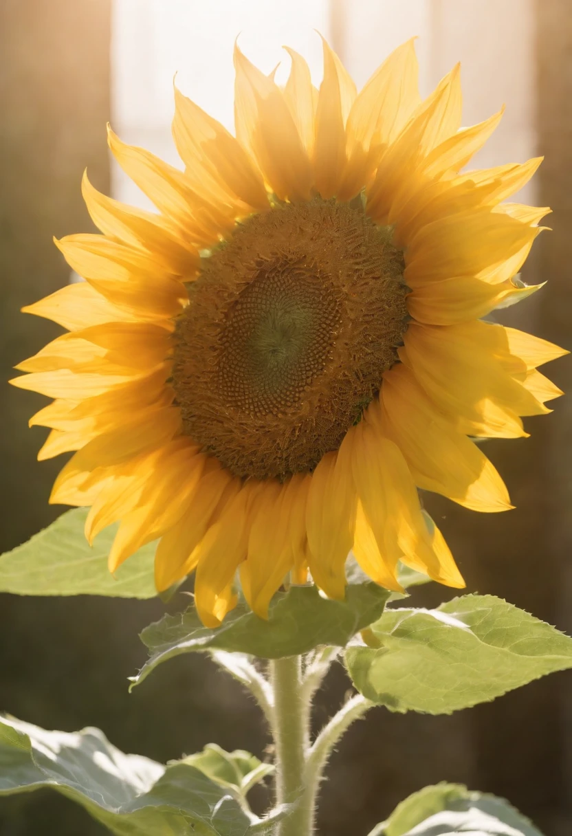sunflower,sunflower flower, courtyard, Rays of sunlight, symmetry, polar opposites, close-up, romanticism, About art, Contemporary art, Lumism, Cinematic lighting, sparkle, god rays, 光线追踪, UHD, retina, Masterpiece, ccurate, super detaill, Anatomically accurate., high detailed, High Quality, Award-Standing, Best Quality, high resolucion, 16 k