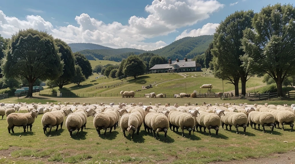 super cute sheep,Super healing feeling,Cute Sheep Theme Park,Everything is a sheep,full of sheep,There are sheep everywhere,ultra-quality,Super exquisite,Masterpiece,super complex