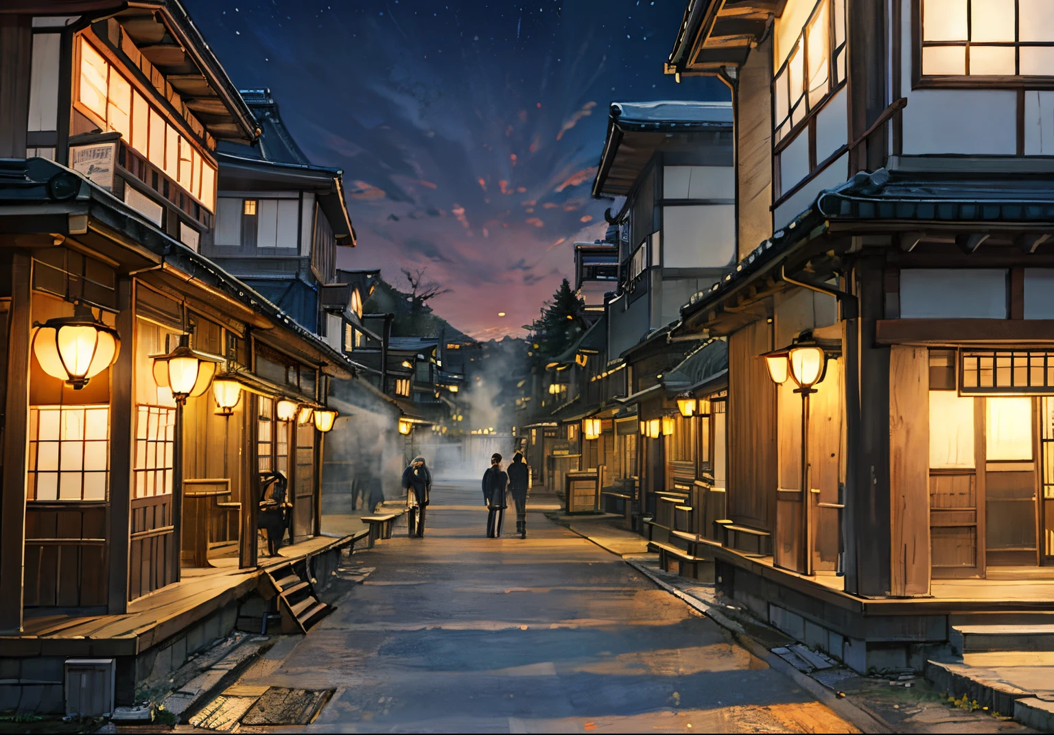 kyoto、evening glow、Clean air、I can faintly see the universe、Winters
