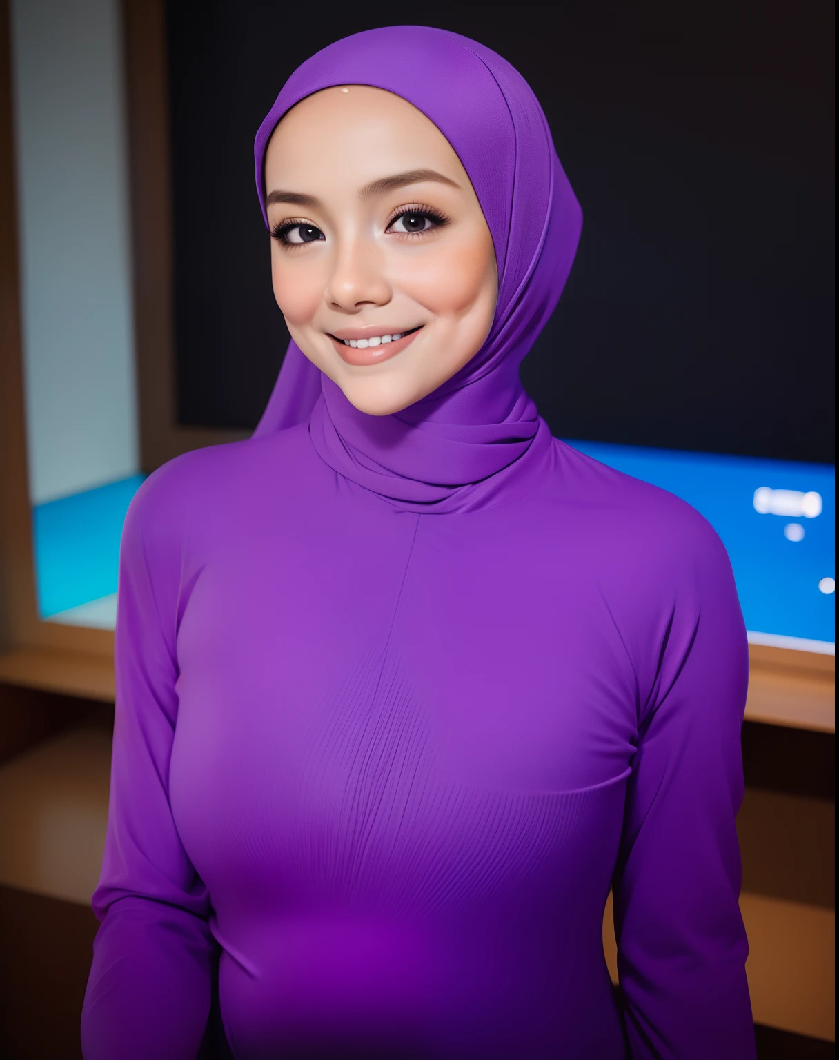 HIJAB MALAY GIRL, masutepiece, High quality, UHD 32K, Realistic face, Realistic skin feeling , A Japanese Lady, 8 years old, Little Girl, Very cute and baby-like face, Women's Competition One-Piece Swimsuit, Sitting, itting open legs, Spread Leg, Yor, cum shots, cum on chest, (((facials))), (((Smile))), (((heavy pregnancy))), (((flat chest))),