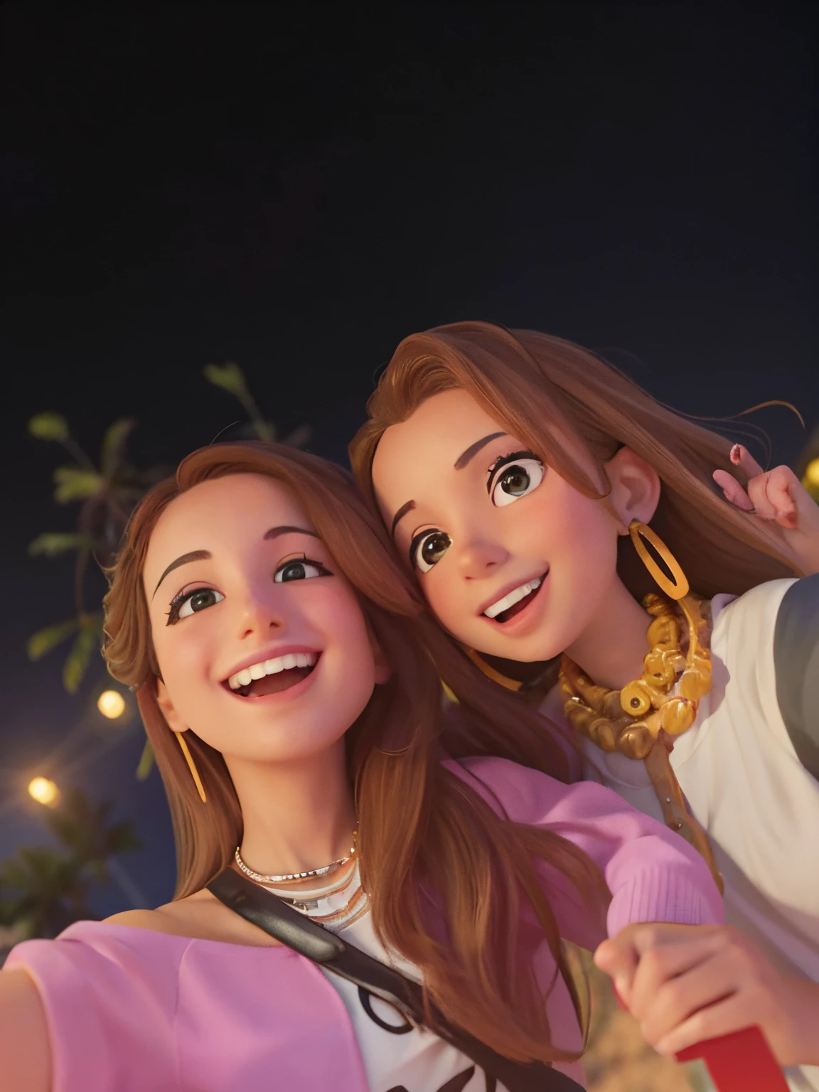 there are two women taking a selfie together in the city, Foto del concierto, Foto tomada en 2 0 2 0, imagen de muy muy muy baja calidad, Historia de Instagram, Imagen de perfil, having a great time, music festival, Chicas hermosas, foto de perfil, Foto de perfil, both smiling for the camera, Malika Favre, Foto de baja calidad, en una fiesta en la playa de Ibiza