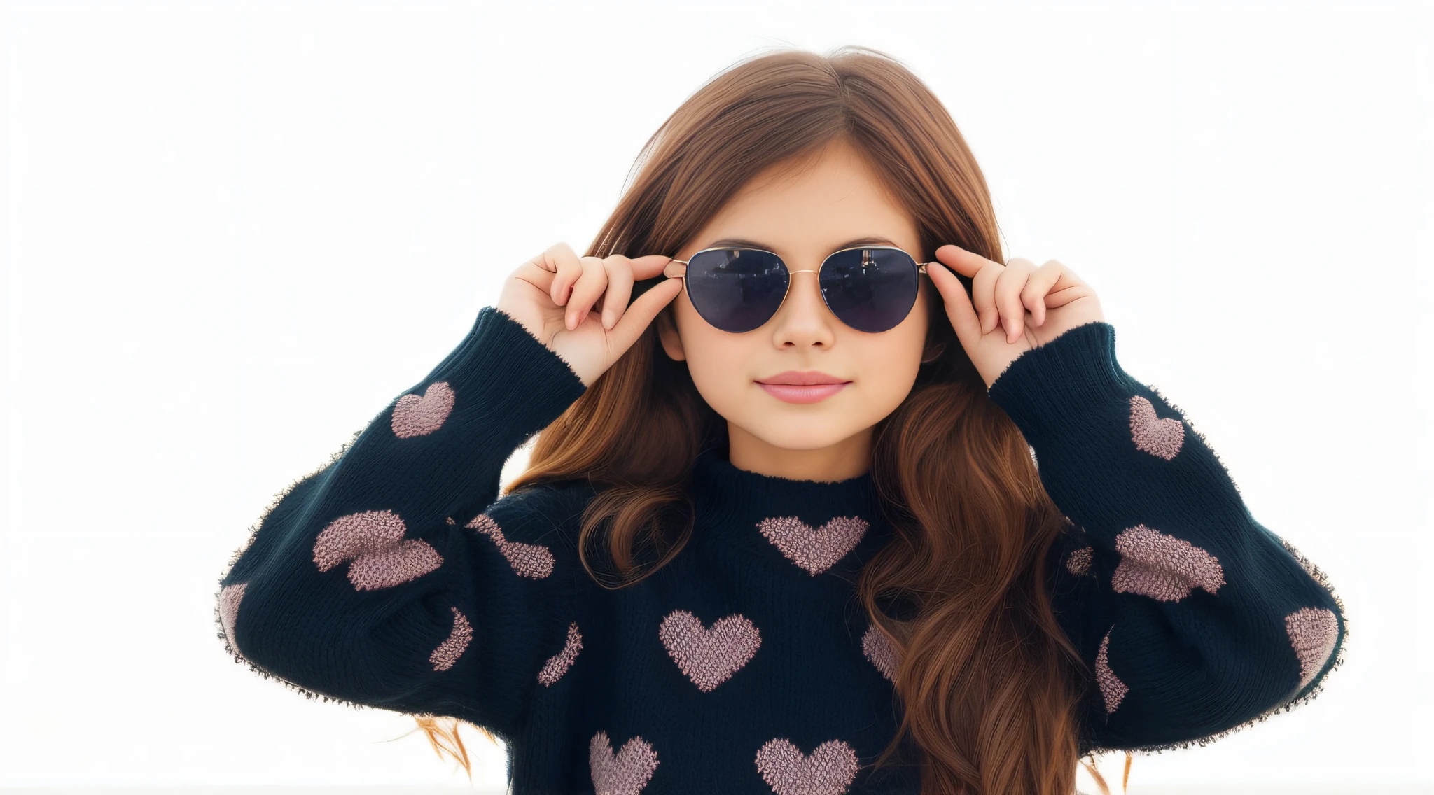 bloated girl in sunglasses and heart sweater holding hands over eyes, menina ruiva jovem bonito, with sunglasses, with sun glasses, wearing cool sunglasses, with dark brown sunglasses, Redhead Girl, menina de cabelos vermelhos, girl with glasses, sunglasses on, wearing sunglasses, menina jovem bonito, Pescador:2, wearing mirrored sunglasses