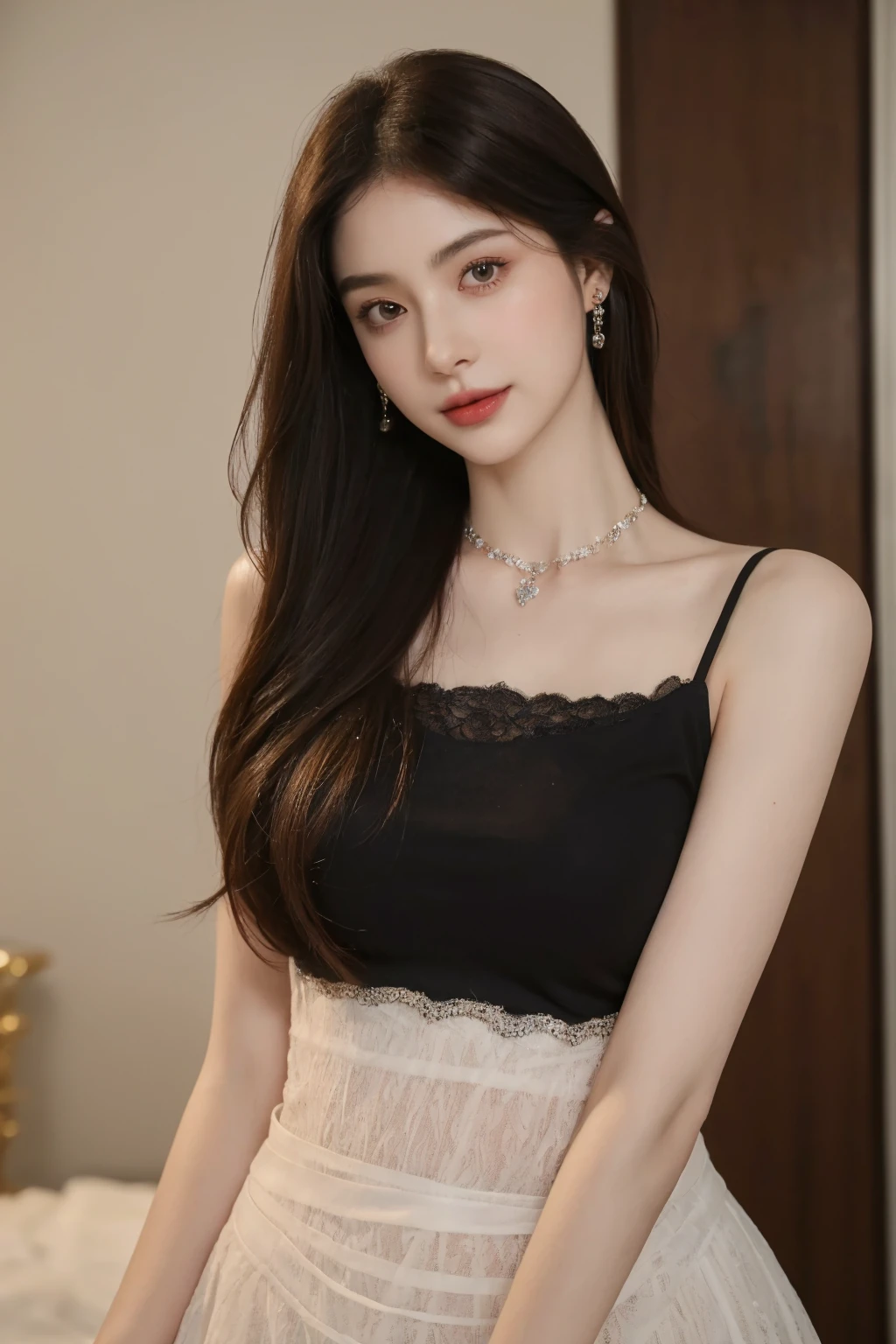 （（jon，Black color hair））， randome pose， （An extremely delicate and beautiful work）， （tmasterpiece）， 1girll， Pink random costume，Shoulders are heavy， highly  detailed， long whitr hair，leges， Enchanted smile， beautiful and clear eyes， delicatenecklace， Delicate earrings， Extreme detail description， big breasts beautiful，s delicate face， fine collar bone，lovely lips， Behind the softness， mix4，（8K， RAW photos， best qualtiy， tmasterpiece：1.2）， （realisticlying， photograph realistic：1.4）， 1girll， adolable， Rain square， profesional lighting， photon maping， Radio City， physically-based renderingt， full bodyesbian