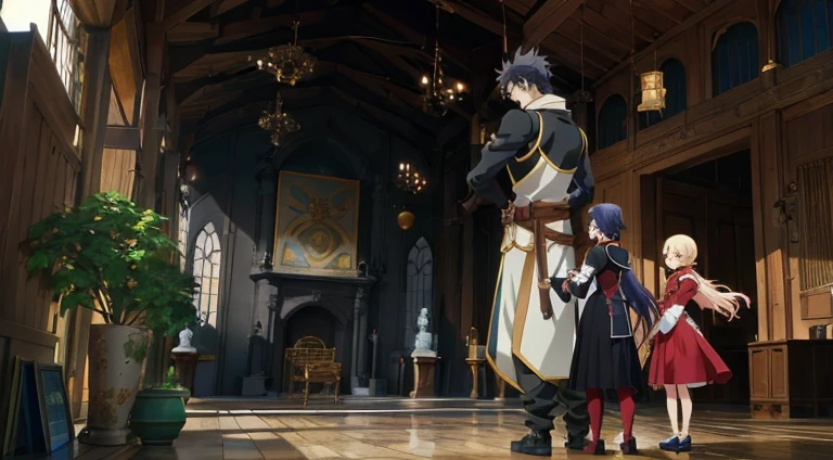 Cartoon character standing in a large room with statues, Screenshot of the animated movie, anime movie screenshot, Screenshots from the 2012 animation, in the anime film, Still from TV animation, Still from anime, Kuro anime screenshots, anime movie scene, Today’s recommended anime is still, anime scene, fire emblem three houses