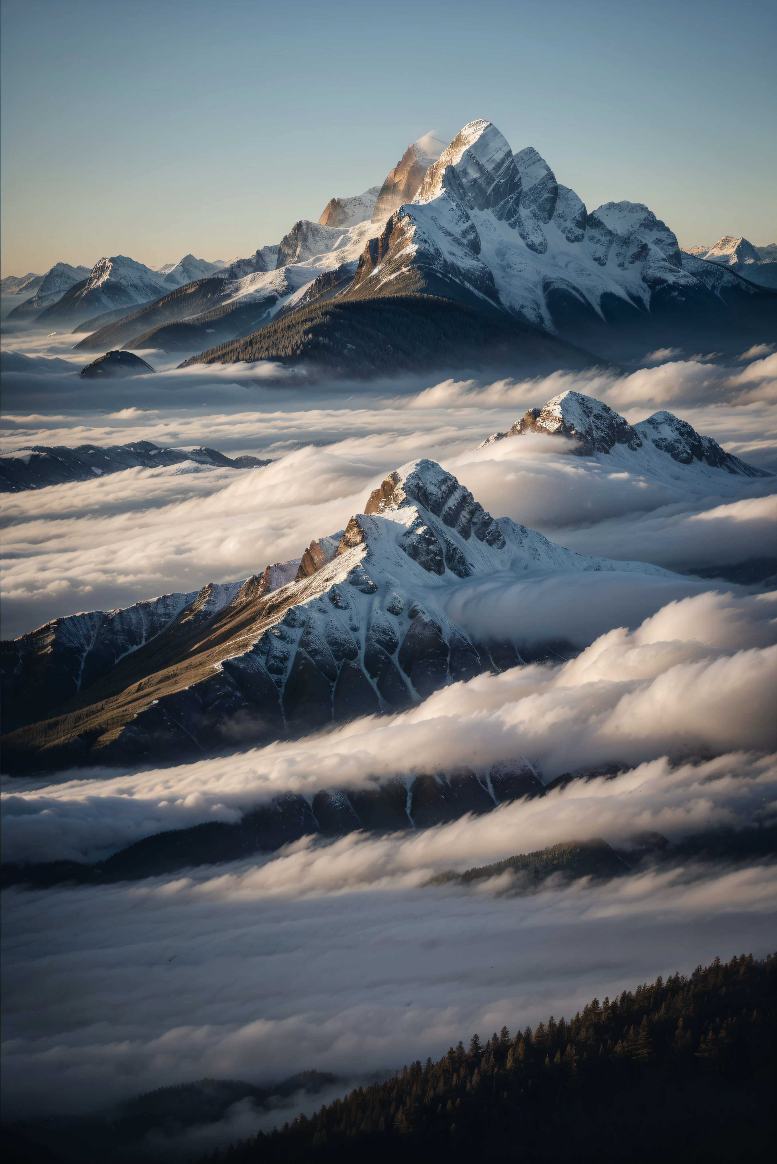 A breathtaking masterpiece of ink art depicting majestic mountains. The mountains soar high into the sky, with swirling clouds and mist adding to the sense of grandeur. This artwork is created using the technique of ink art, utilizing delicate and precise brushstrokes to capture the essence of the mountains. The artist skillfully portrays the texture and depth of the mountains through the flow and shading of ink, creating a profound and serene atmosphere. This high-quality artwork is a true testament to the beauty and power of nature.