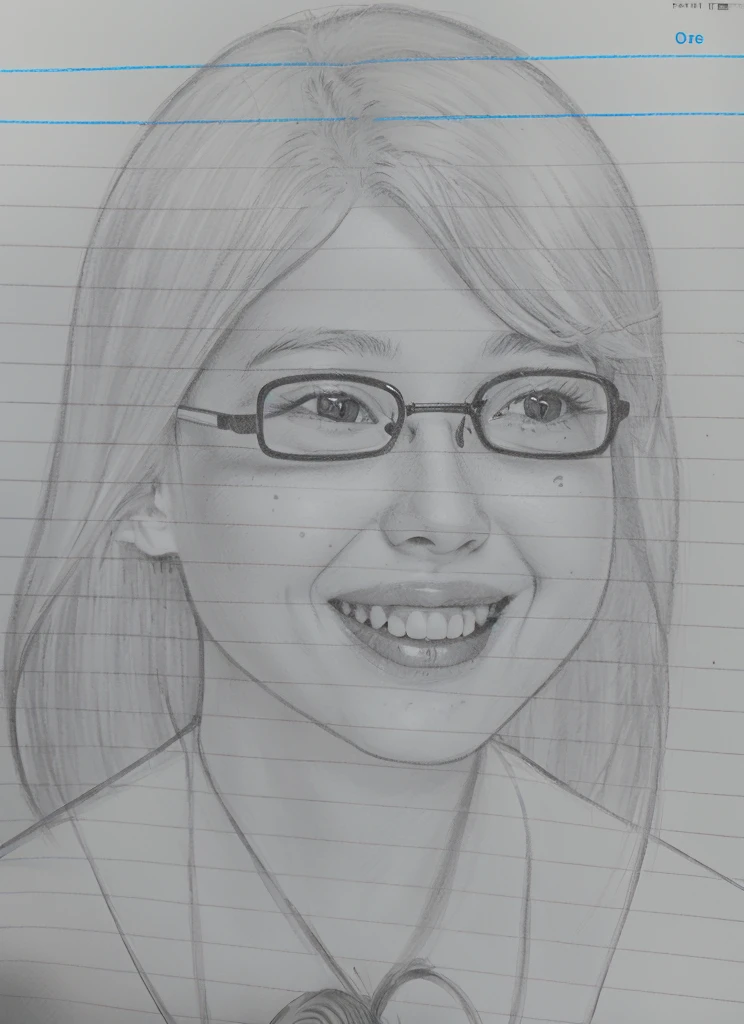 20 generation women beauty women、Wearing glasses、A smile、Remove the nozzle and carefully create the eyes...............................................,mouth and nose、make eyes clear、The outline of the face remains unchanged、Hair is black、Girl Smile。Generate skins using color photos。Achieve beautiful teeth alignment、Her eyes are small and cute。Generate real-life skin feel。