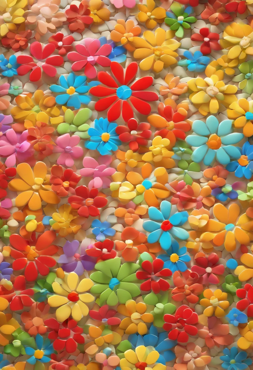 FLOWERS MOSAIC, FULL HD, hight quality