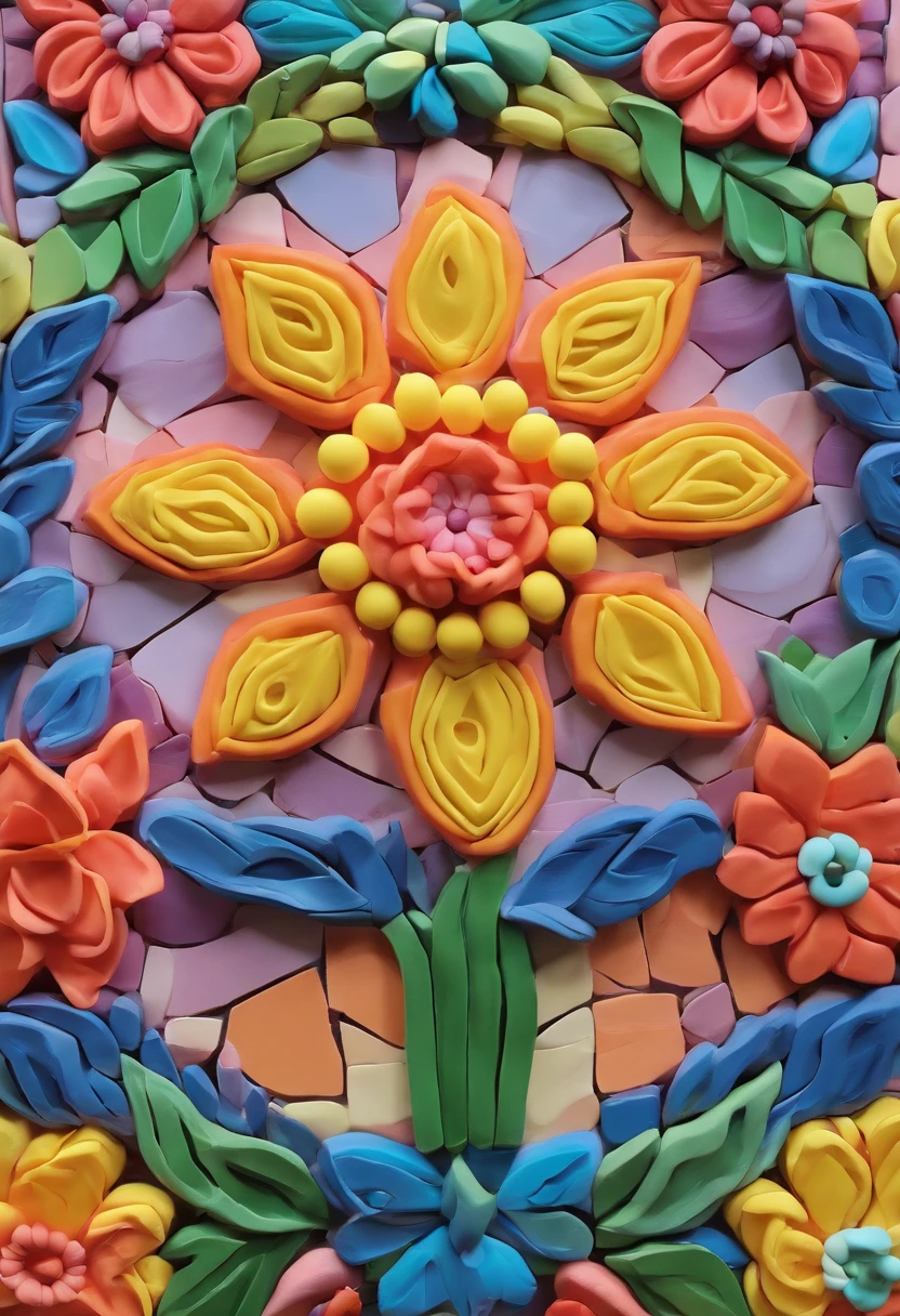 FLOWERS MOSAIC, FULL HD, hight quality