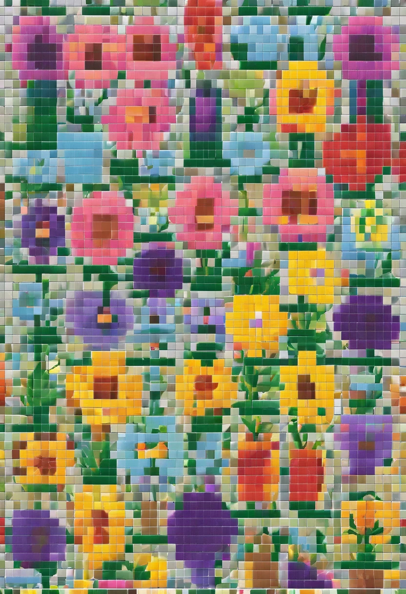 FLOWERS MOSAIC, FULL HD, hight quality