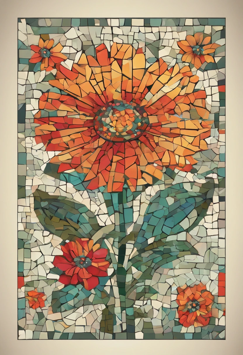 FLOWERS MOSAIC, FULL HD, hight quality