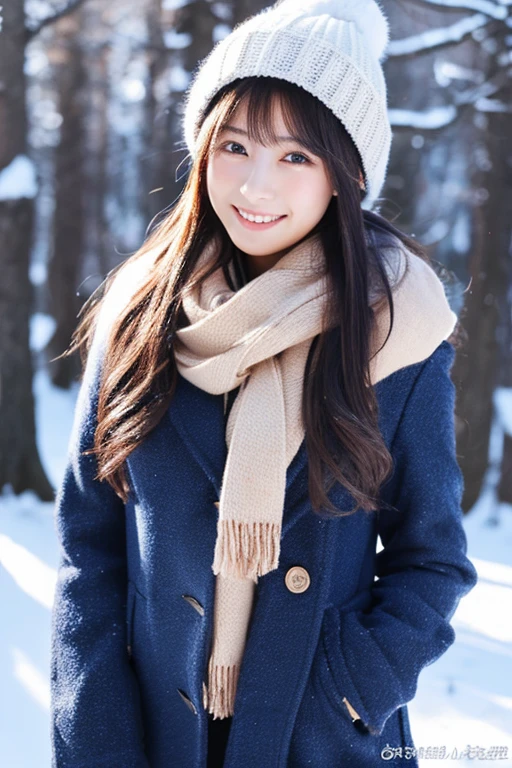 Photo of a Beautiful Japanese idol woman, perfect body, winter, sexy