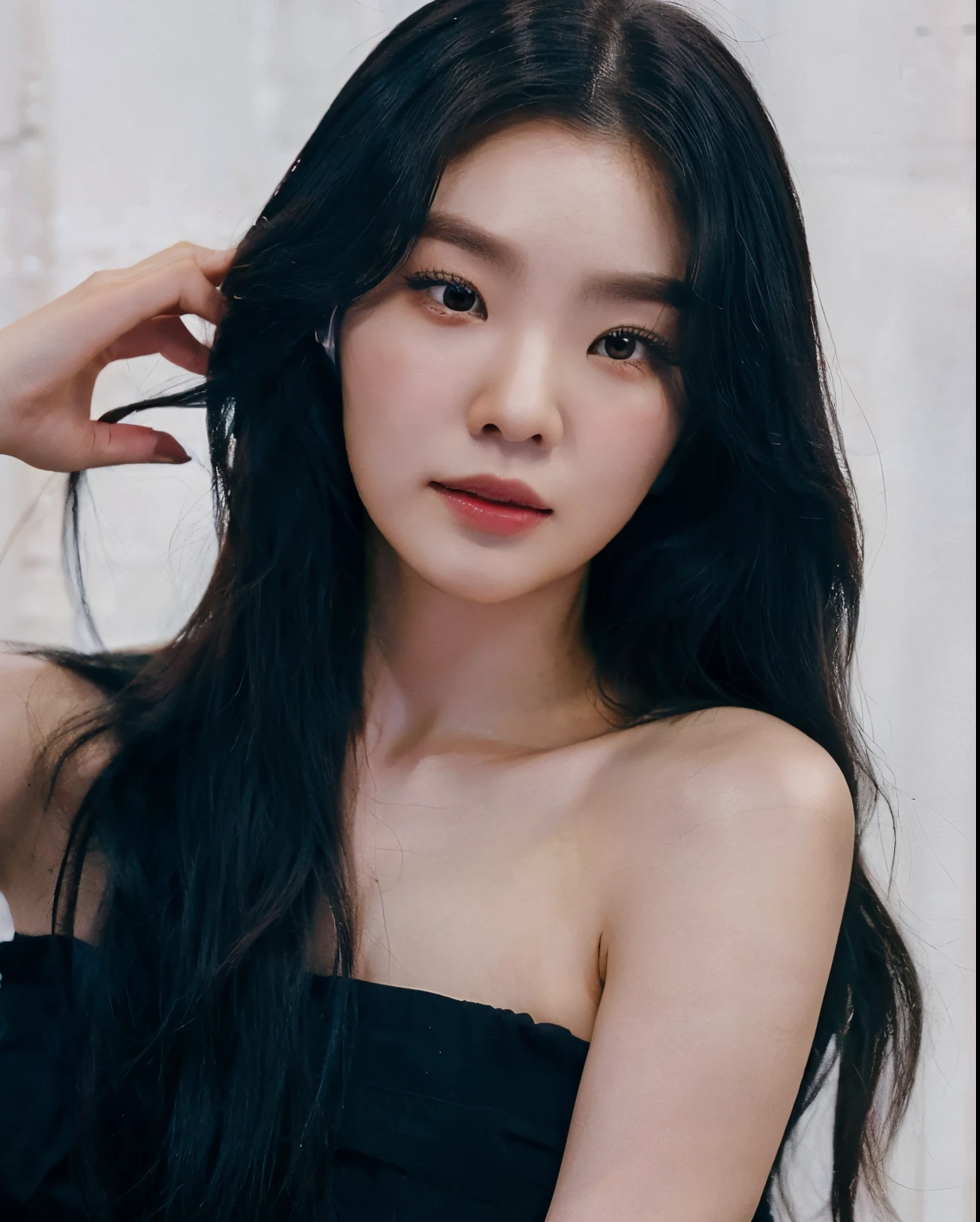 Un primer plano de una mujer con cabello largo y negro con un vestido negro, Hermosa mujer surcoreana, Jaeyeon Nam, Chica coreana, Hermosa joven coreana, Hermosa joven coreana, Jinyoung Shin, Lee Ji - Eun, Lee Ji-eun, Heonhwa Choe, ulzzang, Mujer coreana, Blackpink Jennie, maquillaje coreano popular