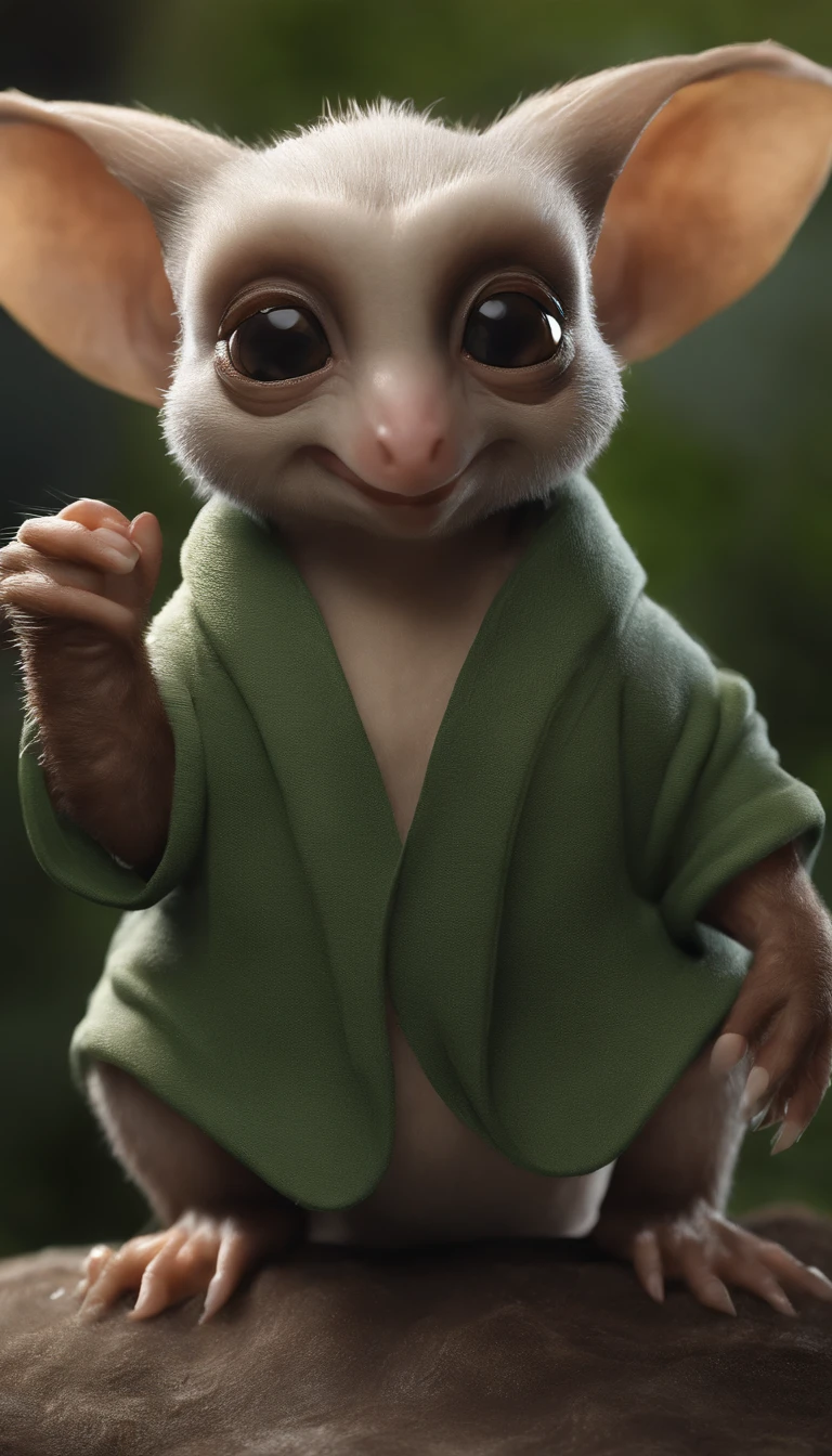 (CBZBB:1.25), ((gremlin),Zhkute, Small, baby, Beautiful, Fantasy art, deviant art, trending artstation, Digital Art, Detailed, Realistic, humanoid, character, tiny, Cinematic shot, cinematic portrait of a mole gremlin, cute character, looks like a gremlin, large ears, elongated nose,,,, 真实感, Realism, tmasterpiece, Brad Jongsan walks in the jungle (Night of the Fireflies), (higly detailed: 1 1), rough face, natural skin, hiquality, NSFW, pretty eyes, (Detailed face and eyes), (s face: 1 2), tumult, Complementary, real-photo, .....PSD, Lightweight Film Photography, sharp-focus, contrast lighting, Detail Skin, high resolution 8k, Crazy detailing, Realistic, professional photo of a, 8K UHD, dslr, soft light, hiquality, film grains, Fujifilm XT3