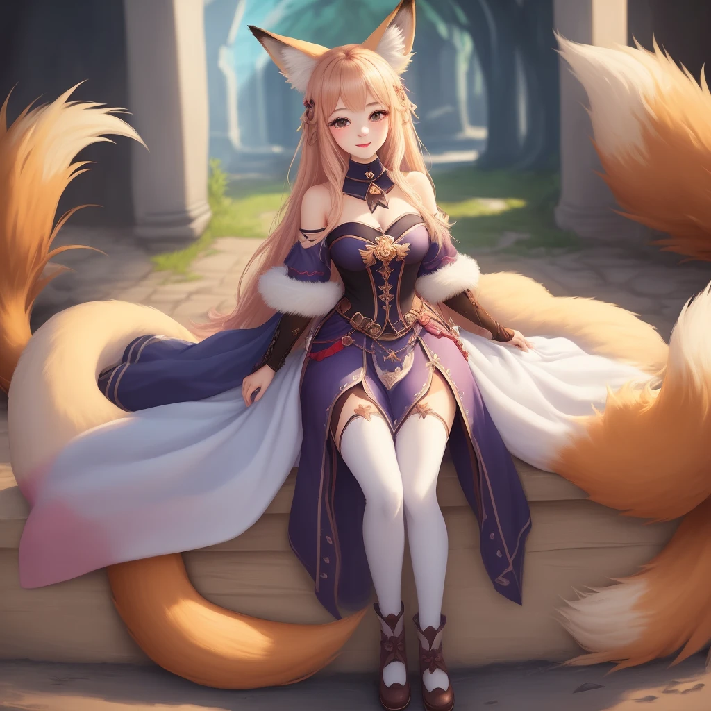 #angelicales#2D Beautiful Girl#a beauty girl#Fox ears#Fox tail#game create