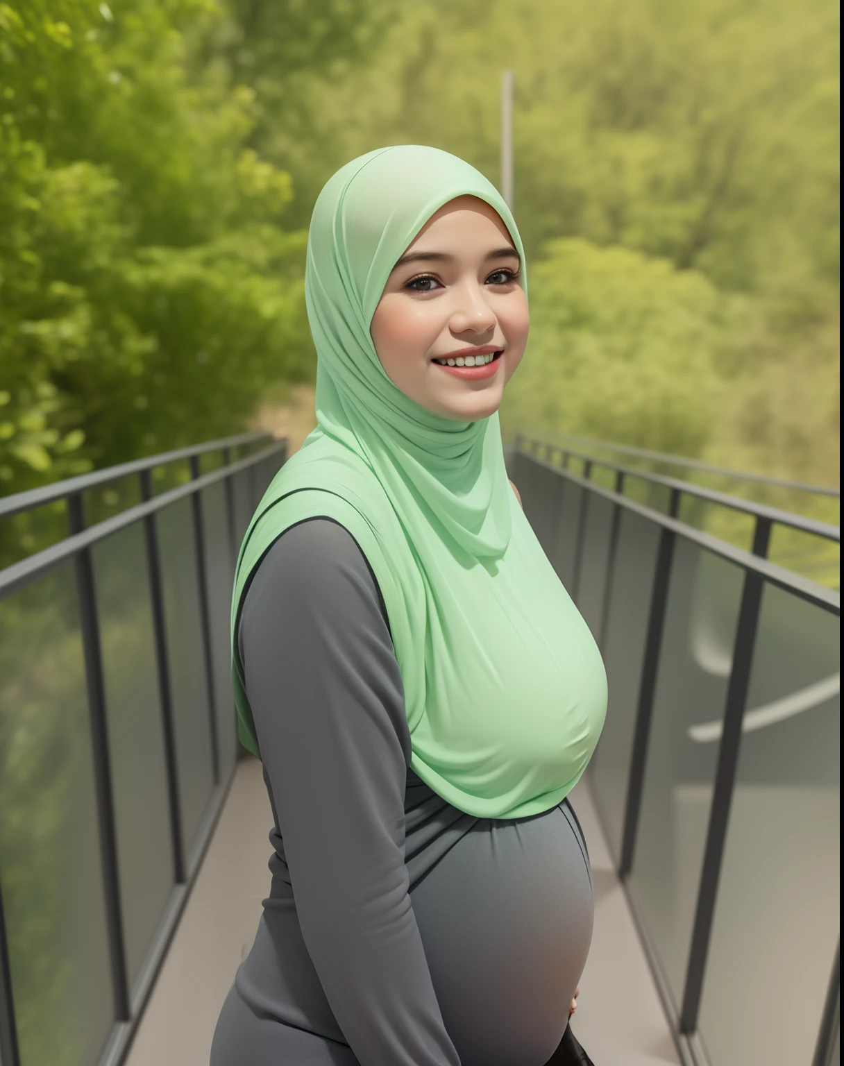 HIJAB MALAY GIRL, masutepiece, High quality, UHD 32K, Realistic face, Realistic skin feeling , A Japanese Lady, 8 *********, ***********, Very cute and ****-like face, Women's Competition One-Piece Swimsuit, Sitting, itting open legs, Spread Leg, Yor, cum shots, cum on chest, (((facials))), (((Smile))), (((heavy pregnancy))), (((flat chest))),