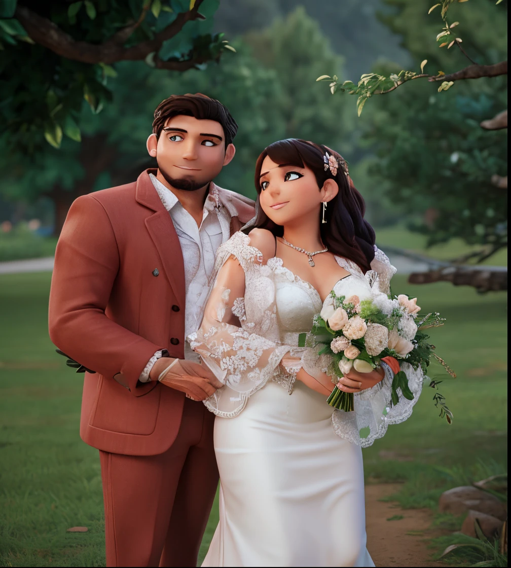 High quality beautiful couple 3D high quality