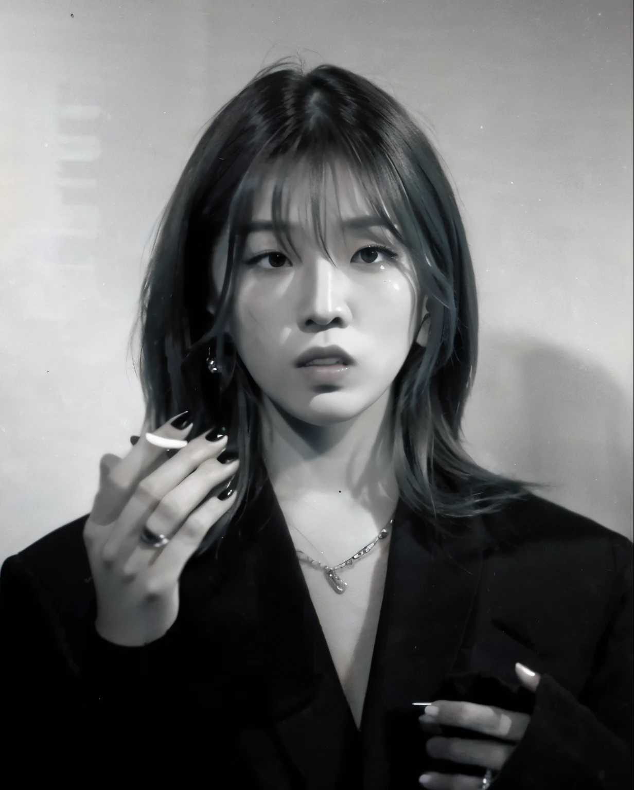 Mujer arafed con una chaqueta negra sosteniendo un cigarrillo y un encendedor., Bae Suzy, ji-min, Steven Jung, Taejune Kim, Nobuyoshi Araki, Jin Kim, Janice cantó, Retrato de Jossi de Blackpink, Jiyun Chae, Kim Hyun Joo, Jung Gi Kim, Jinyoung Shin, Araki Nobuyoshi