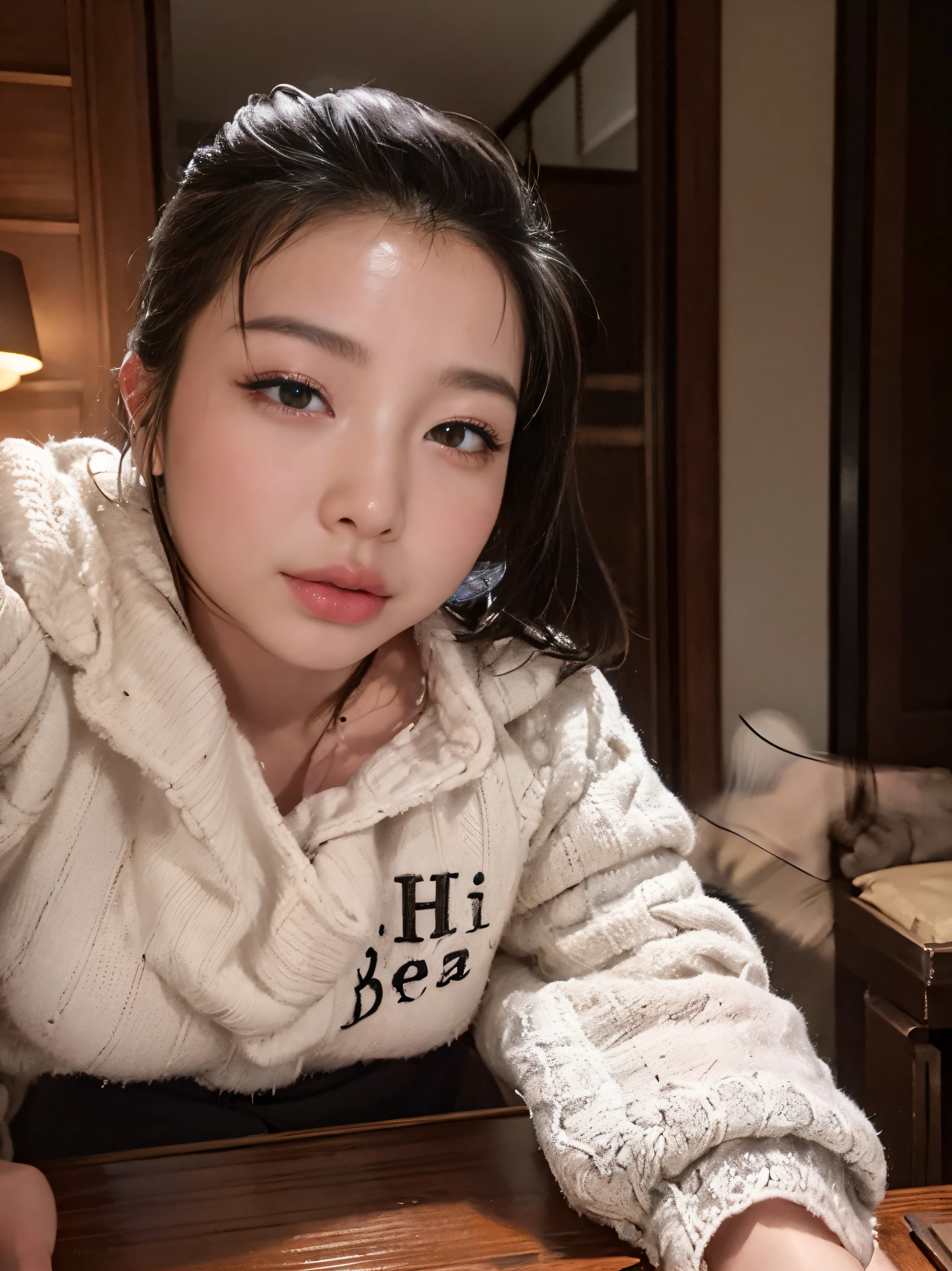 There is a woman posing for photo in a fur coat, beautiful korean woman, gorgeous korean young woman, korean woman, 8k selfie photo, beautiful korean young woman, korean girl, elegant, cute woman digital art, gorgeous chinese model, big breasts, plump, busty breasts, big breasts beauty, big breasts