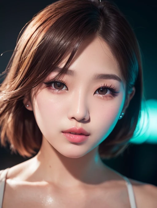 (8k, RAW photo, photorealistic:1.25) ,( lip gloss, eyelashes, glossy side, shiny skin, best quality, ultra high resolution, depth of field, chromatic aberration, caustic, wide light, natural shadow, kpop idol)