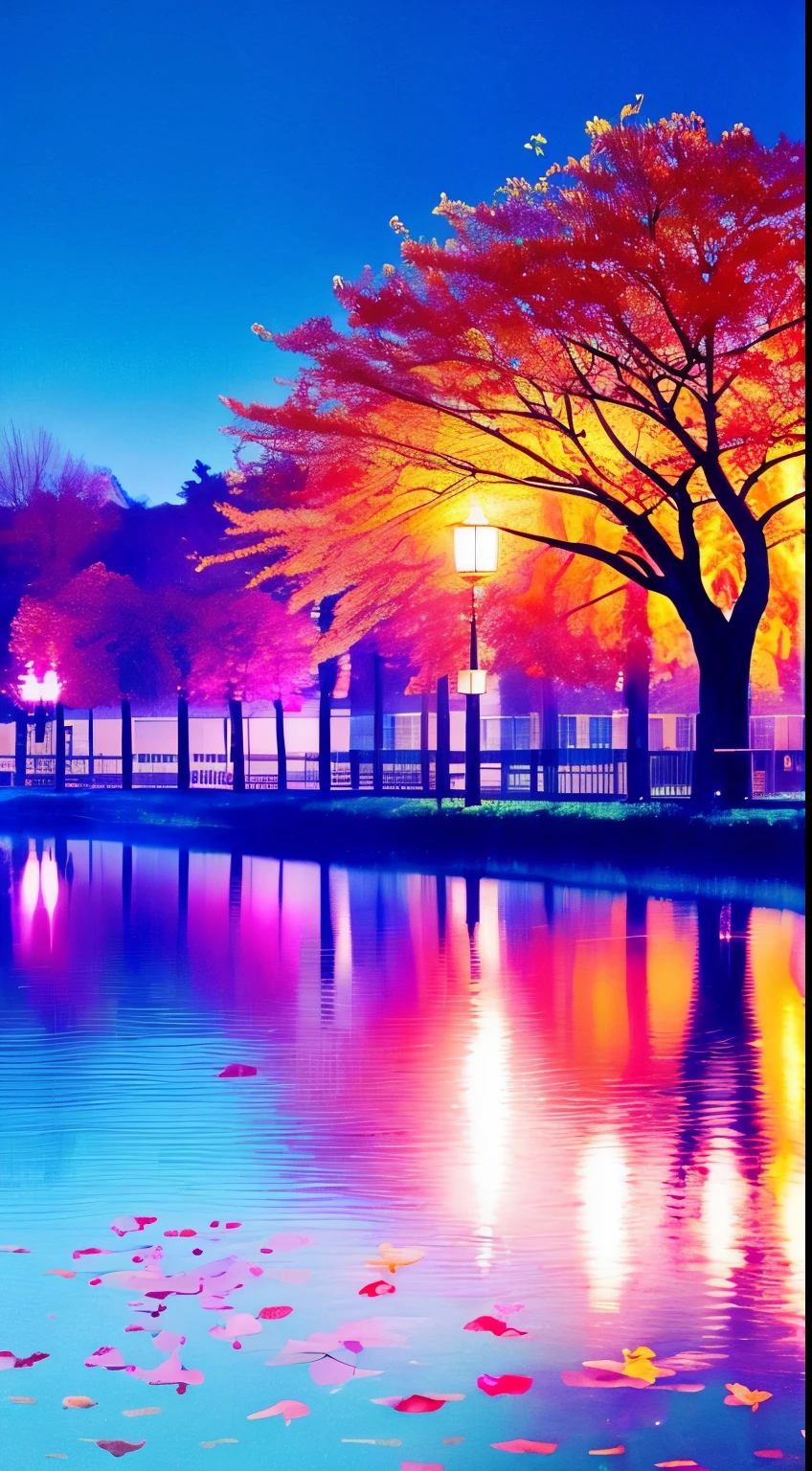 beautiful love、Bright design、PastelColors、Ink dripping、autumn lights